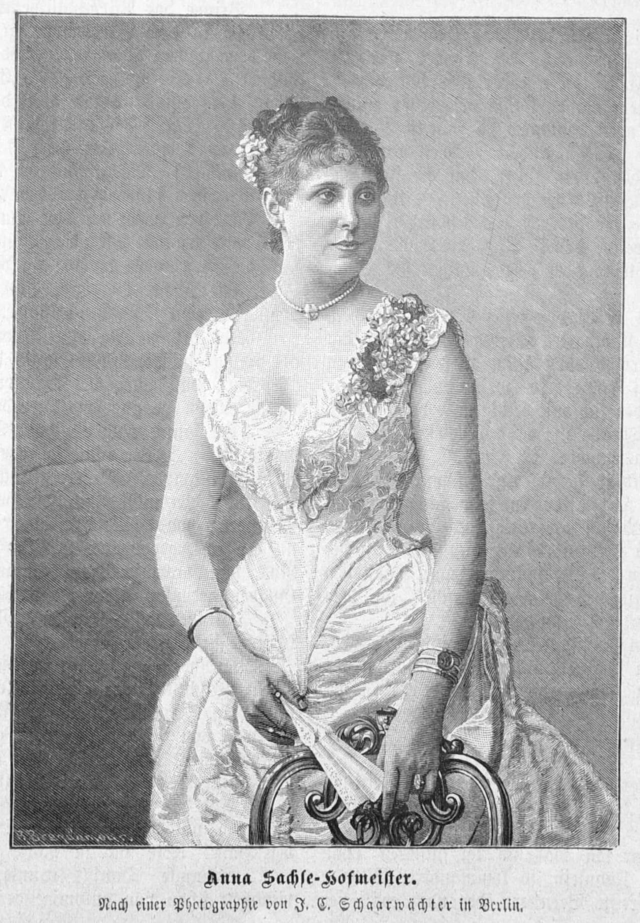 Porträt von Anna Sachse-Hofmeister (1850–1904) – Gedenkseite
