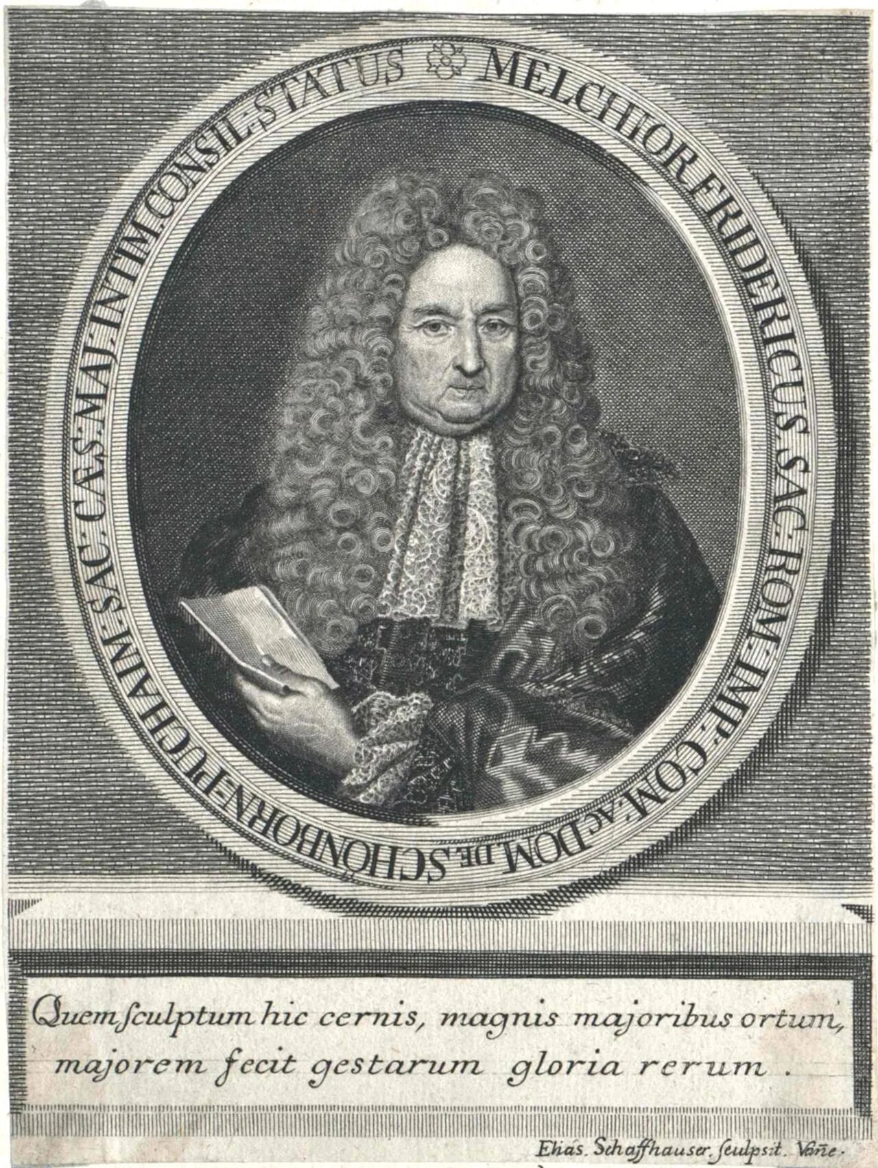Porträt von Melchior Friedrich Graf von Schönborn-Buchheim (1644–1717) – Gedenkseite