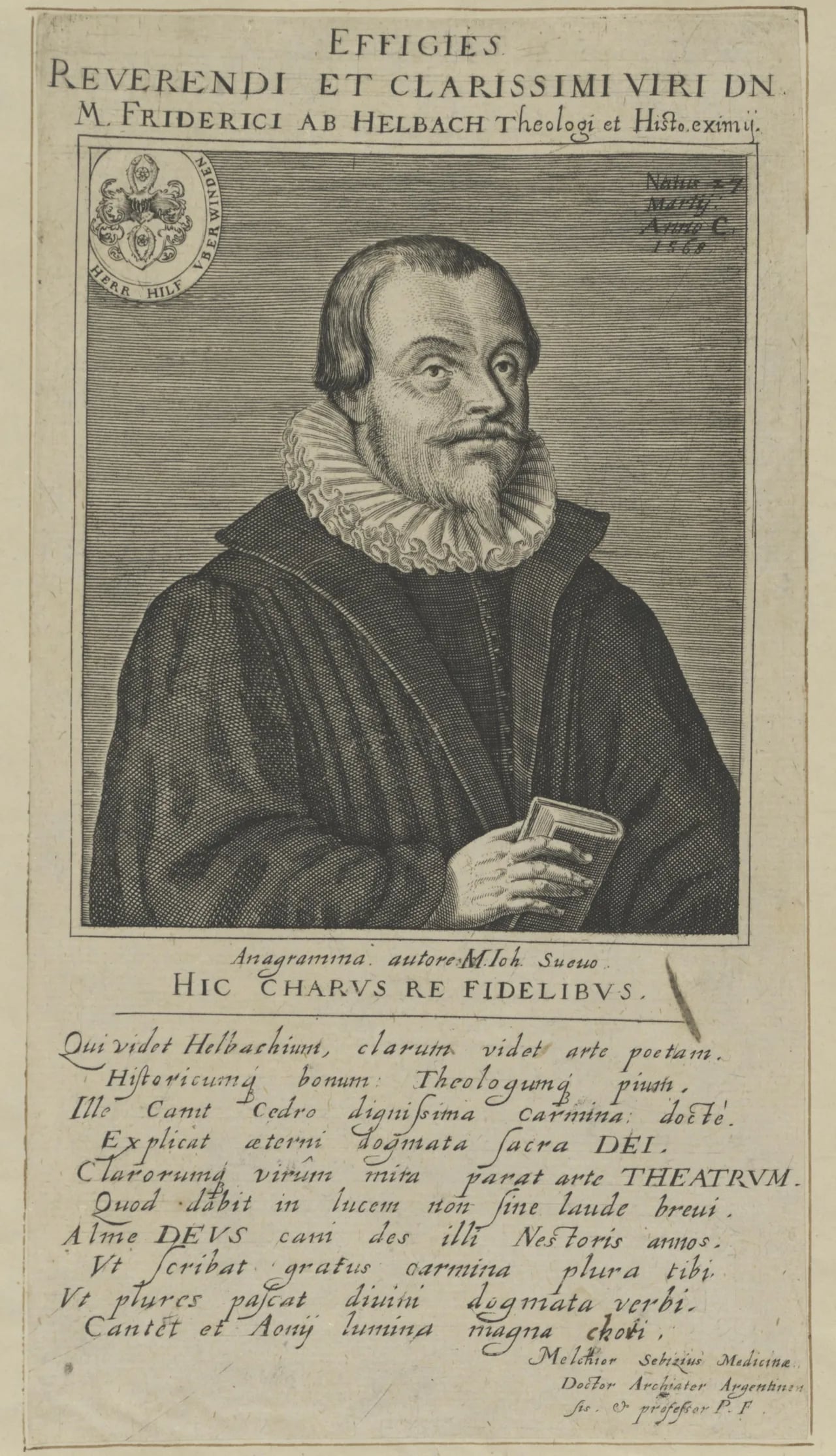 Porträt von Friedrich von Helbach (1568–1638) – Gedenkseite