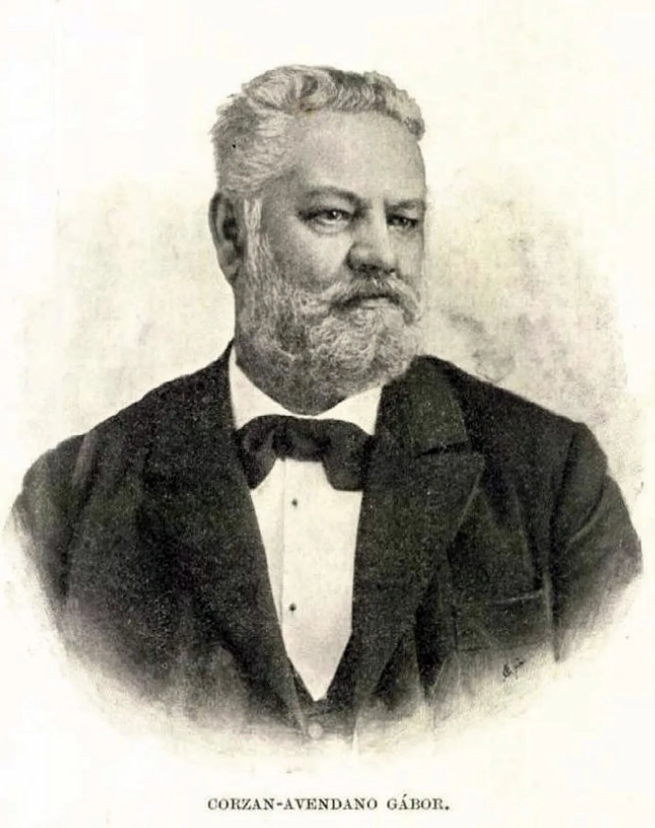 Porträt von Gábor Corzan Avendano (1827–1903) – Gedenkseite