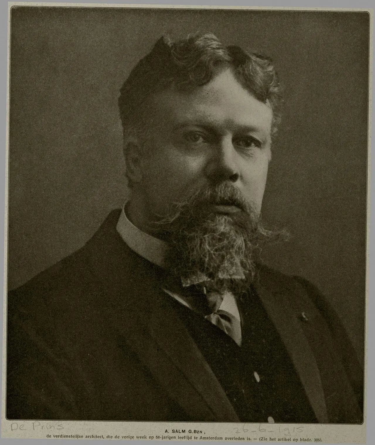Portrait of Abraham Salm (1857–1915) – memorial page
