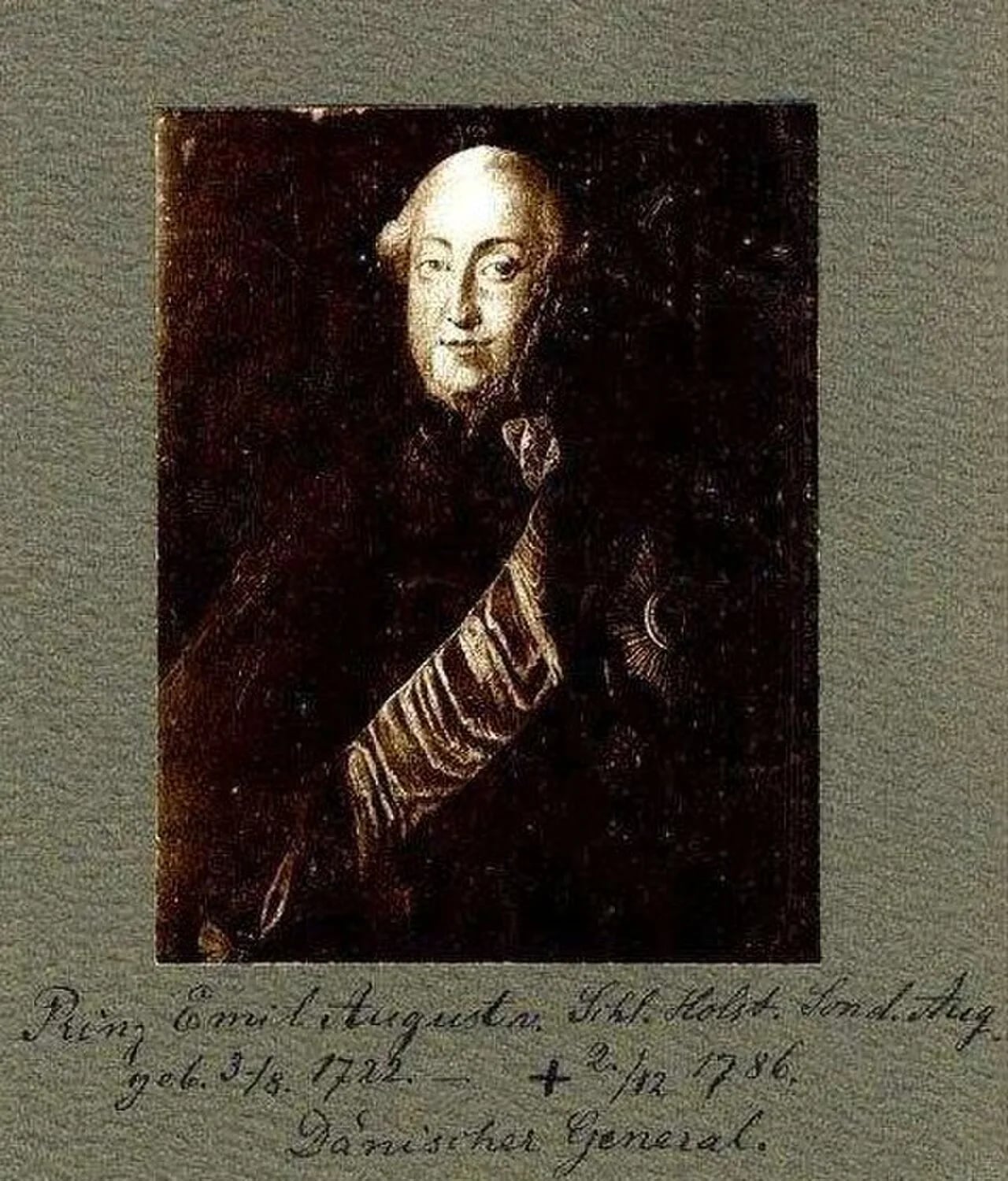 Portrait of Emil August von Schleswig-Holstein-Sonderburg-Augustenburg (1722–1786) – memorial page