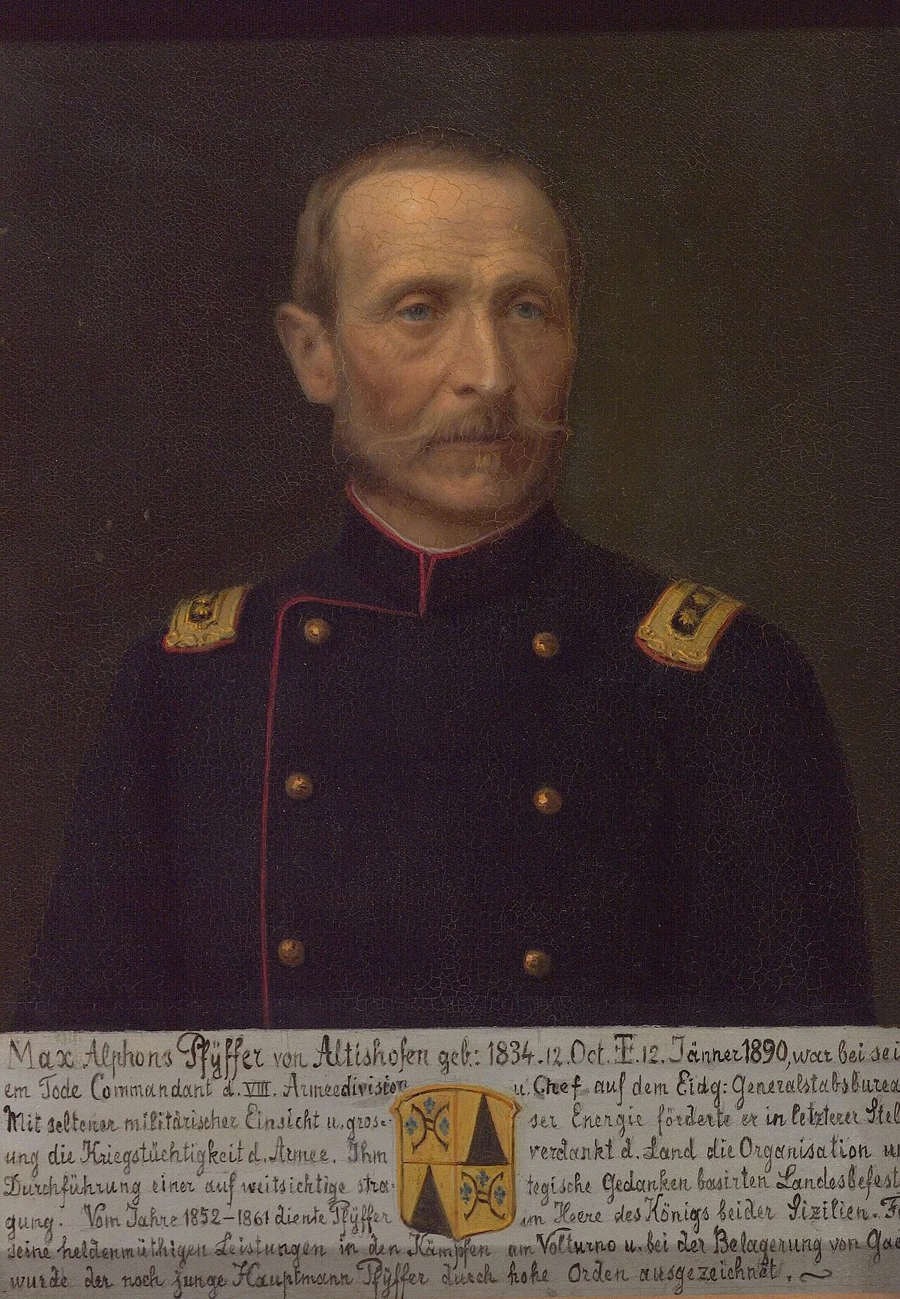 Porträt von Max Alphons Pfyffer von Altishofen (1834–1890) – Gedenkseite