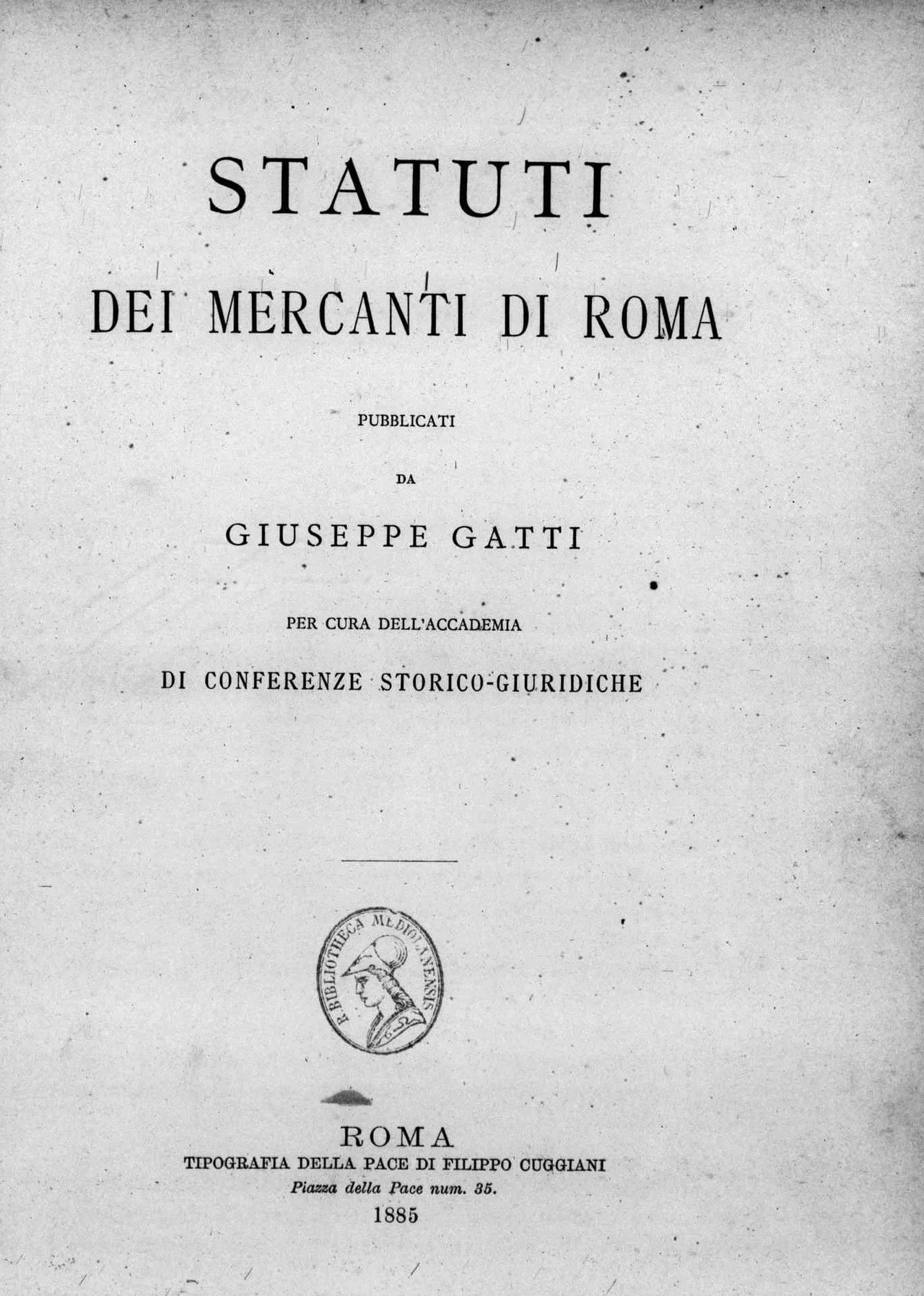 Porträt von Giuseppe Gatti (1838–1914) – Gedenkseite