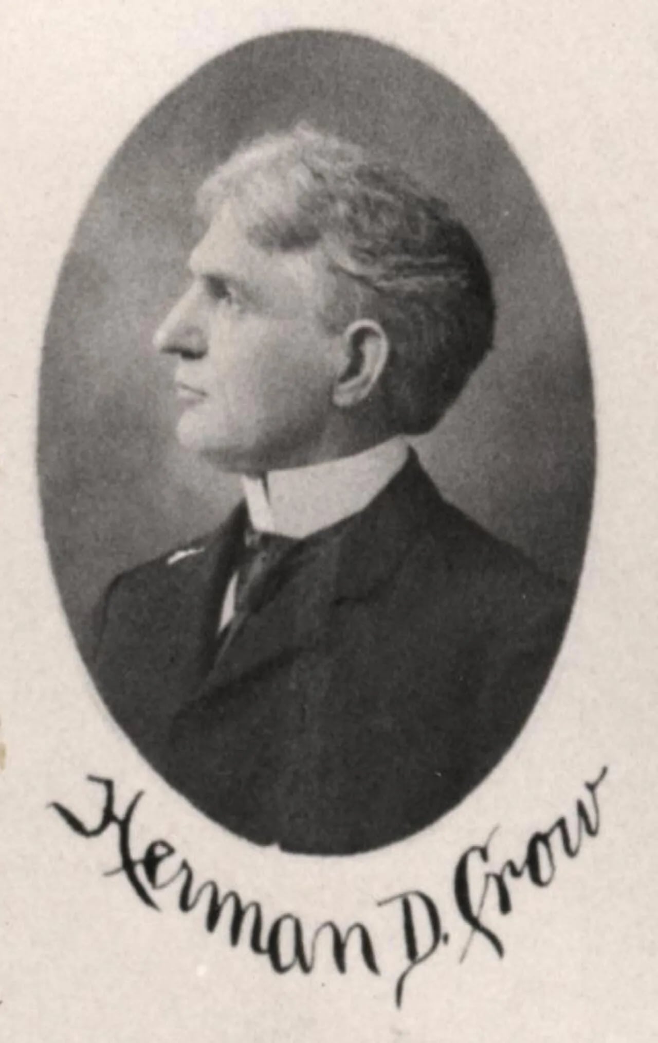 Portrait of Herman D. Crow (1851–1915) – memorial page