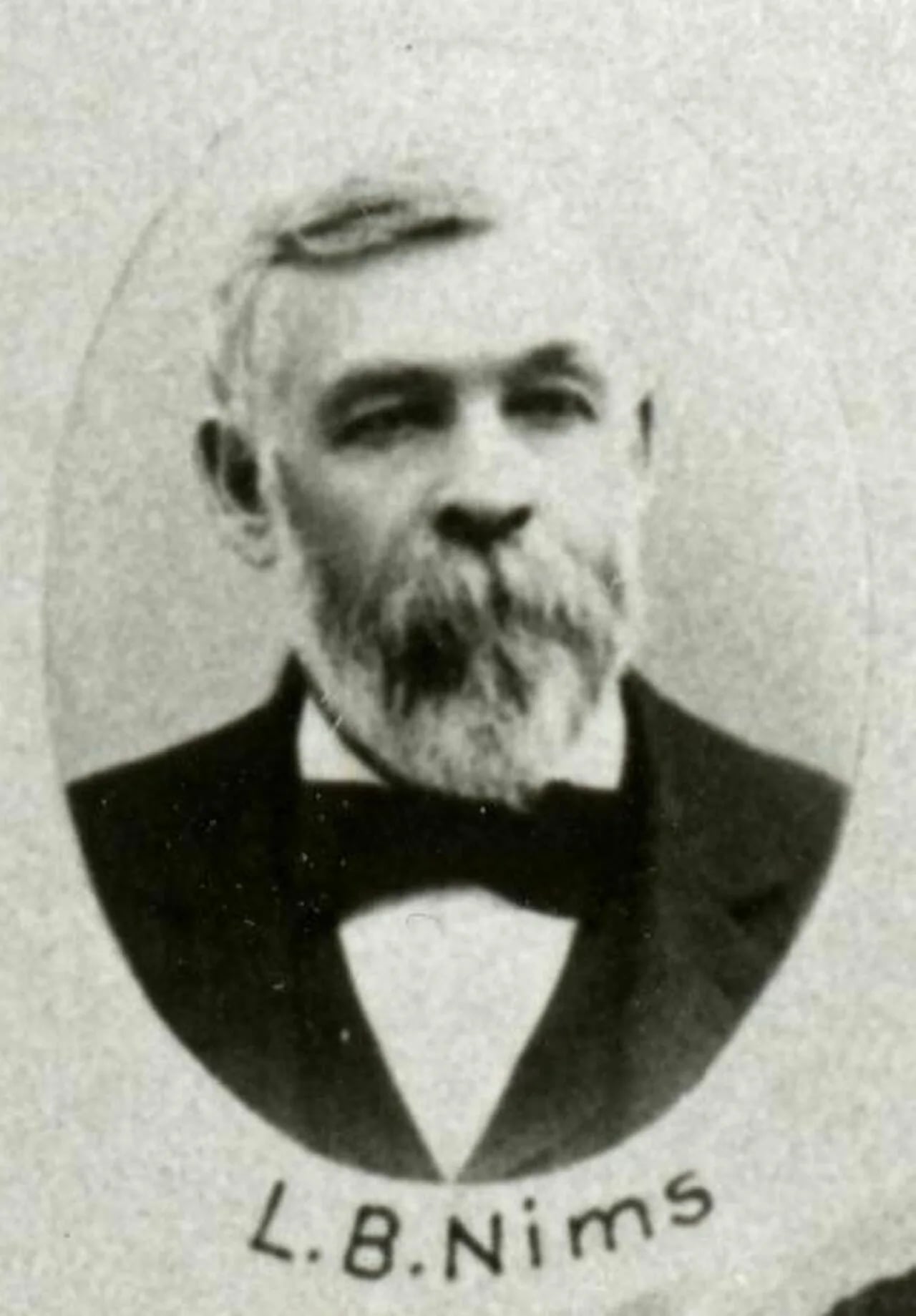 Portrait of L. B. Nims (1837–1918) – memorial page