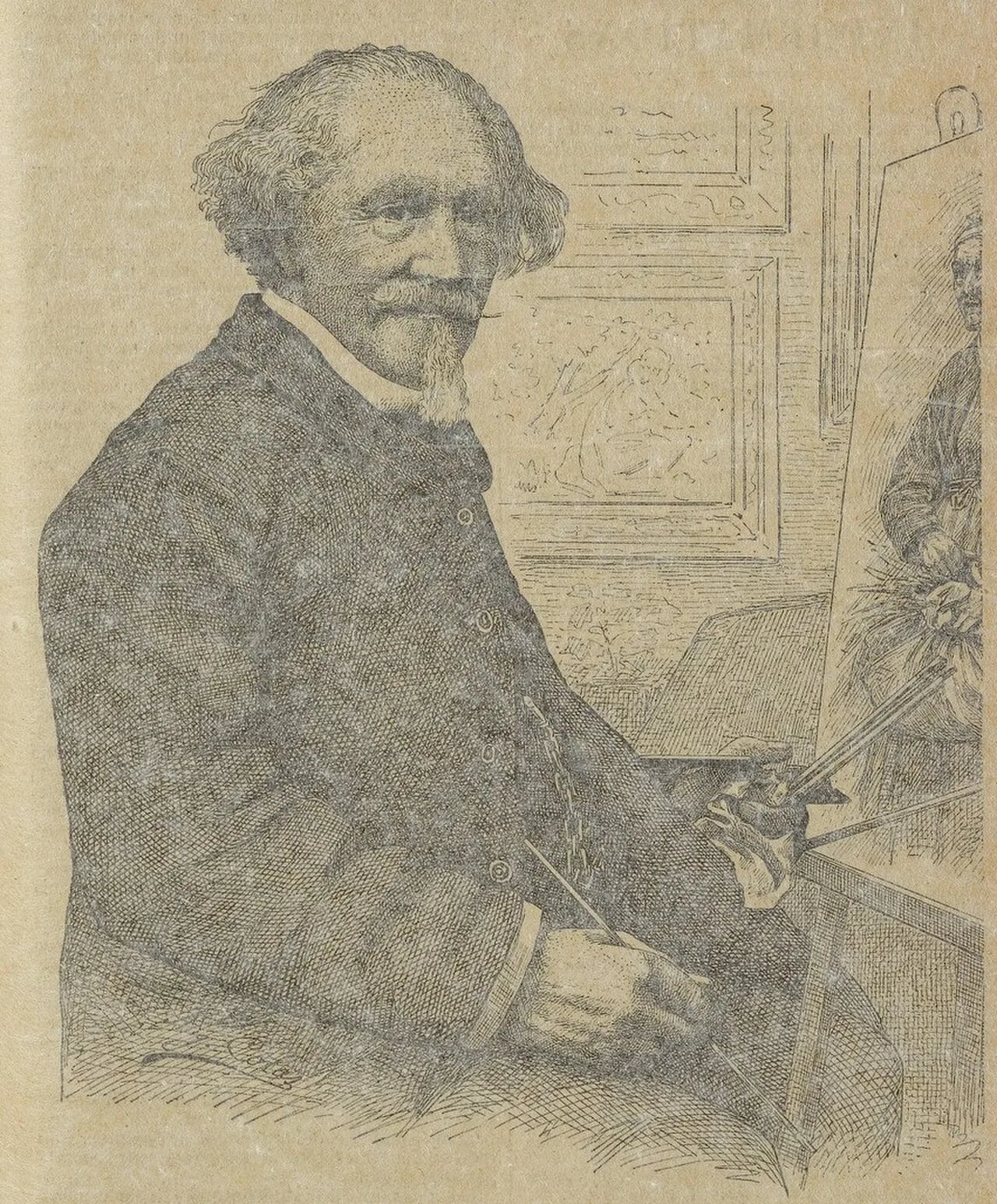 Porträt von Jacques Joseph Léopold Loustau (1815–1894) – Gedenkseite