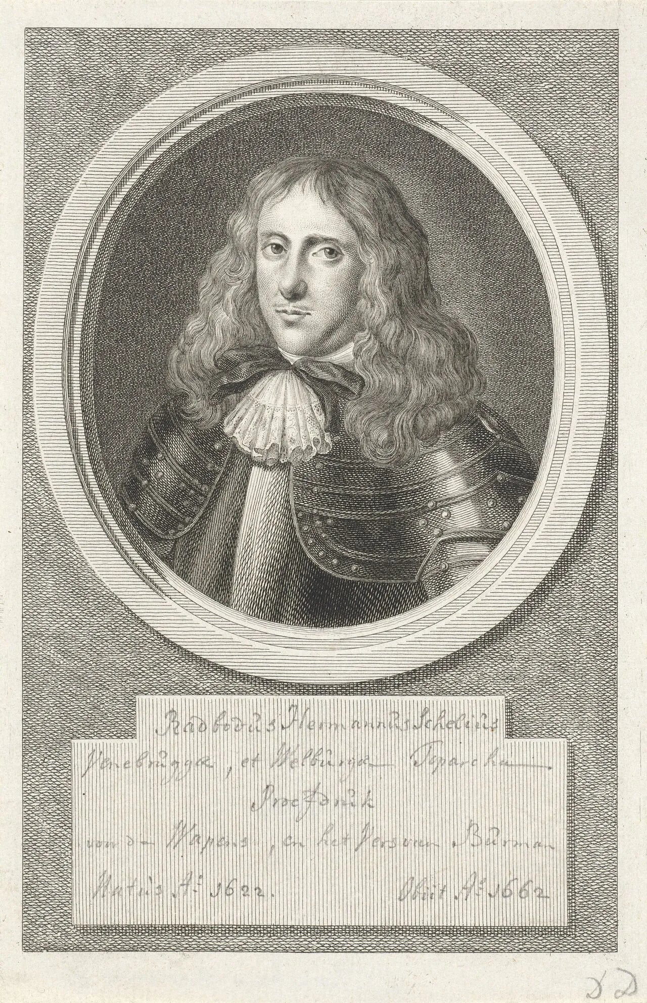 Porträt von Radbodus Hermannus Schelius (1622–1662) – Gedenkseite