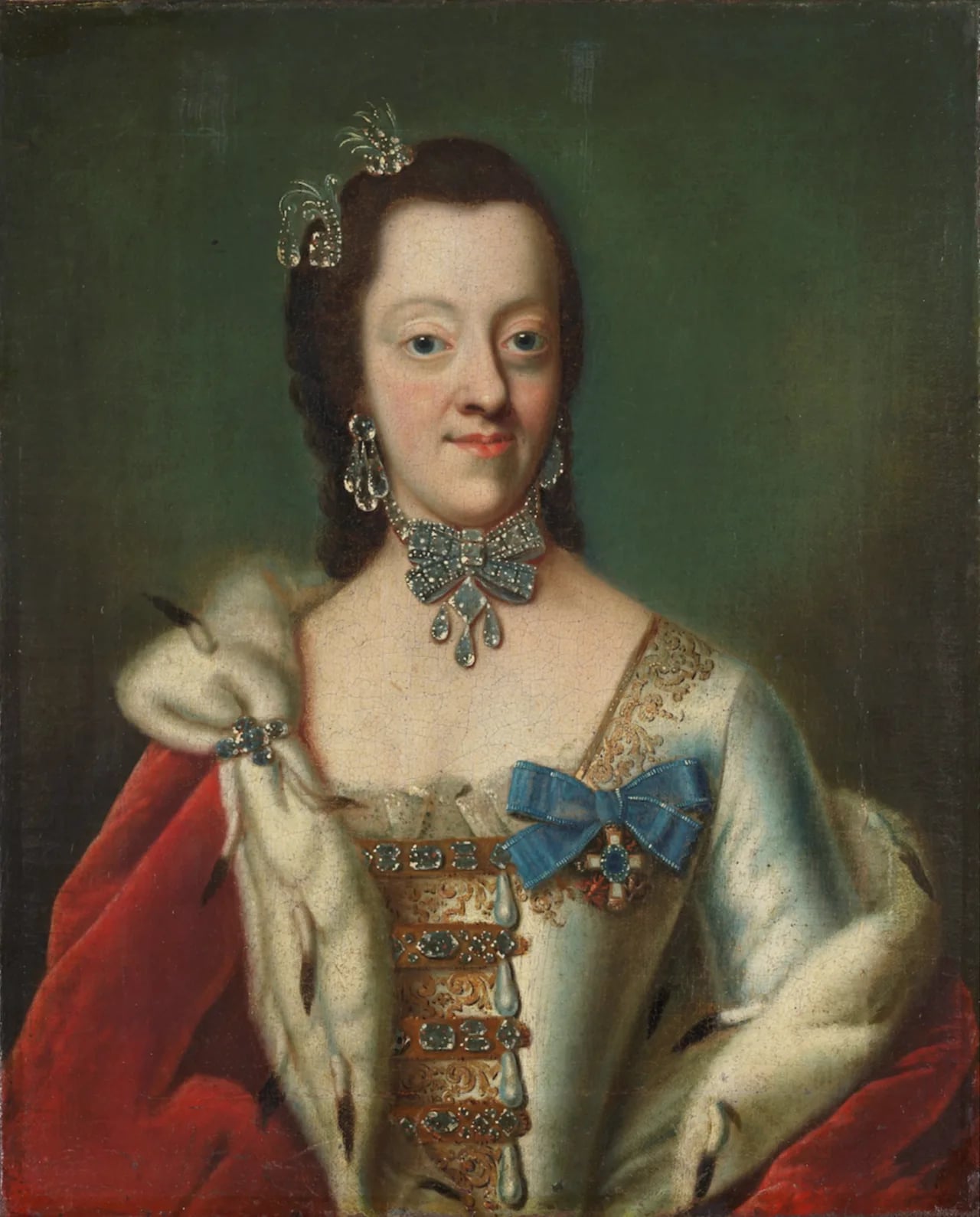 Porträt von Prinzessin Charlotte Amalie von Dänemark (1706–1782) – Gedenkseite