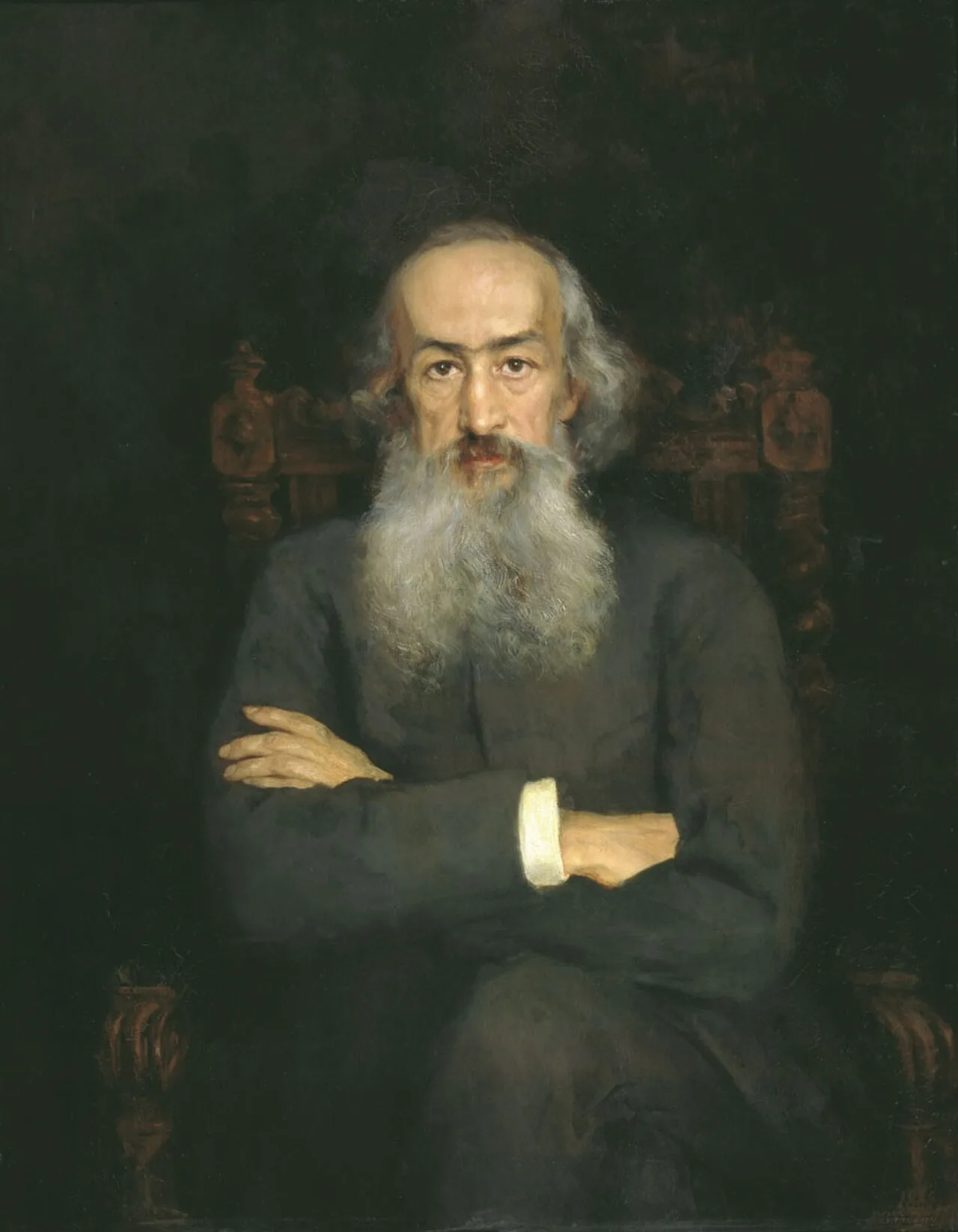 Porträt von Konstantin Nikolajewitsch Bestuschew-Rjumin (1829–1897) – Gedenkseite
