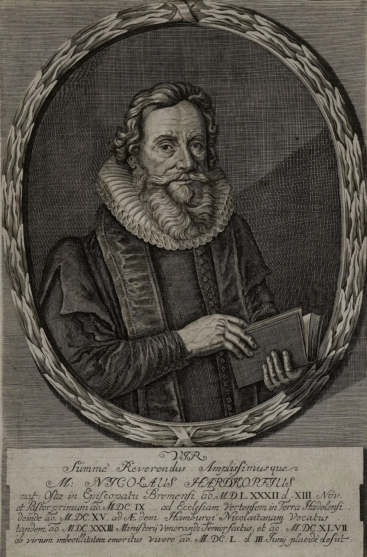 Porträt von Nicolaus Hardkopf (1582–1650) – Gedenkseite