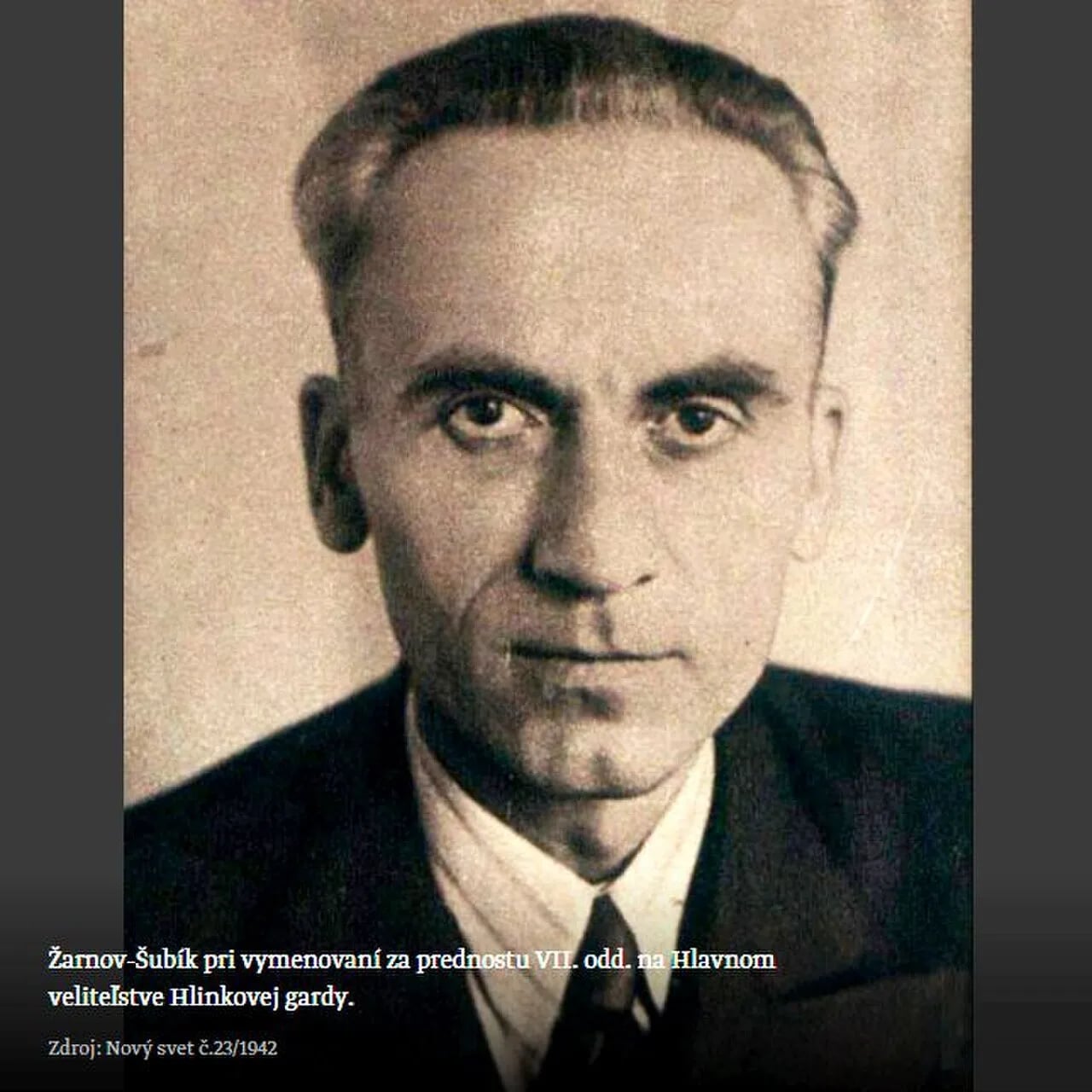 Porträt von Andrej Žarnov (1903–1982) – Gedenkseite