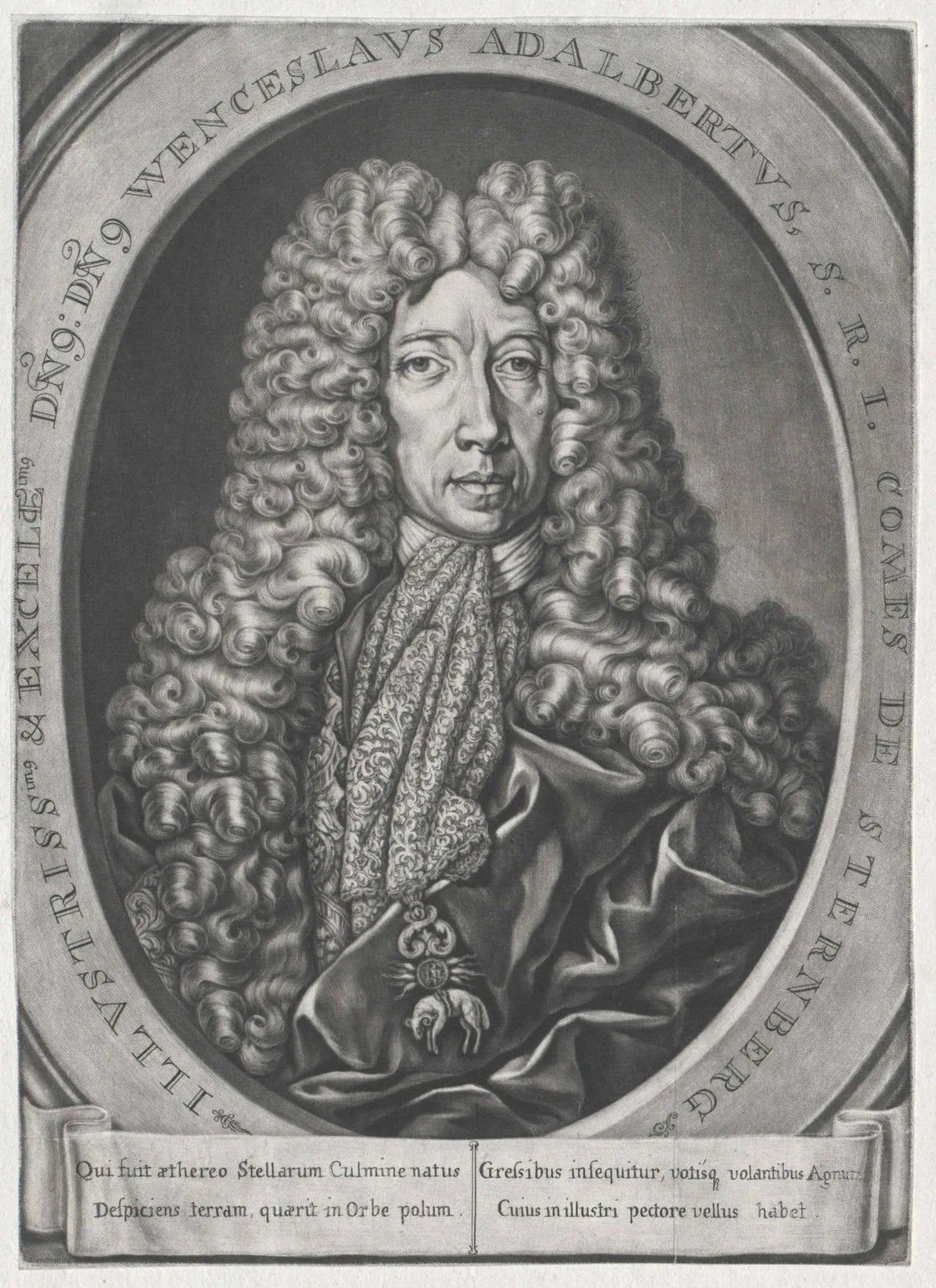 Porträt von Wenzel Adalbert von Sternberg (1643–1708) – Gedenkseite