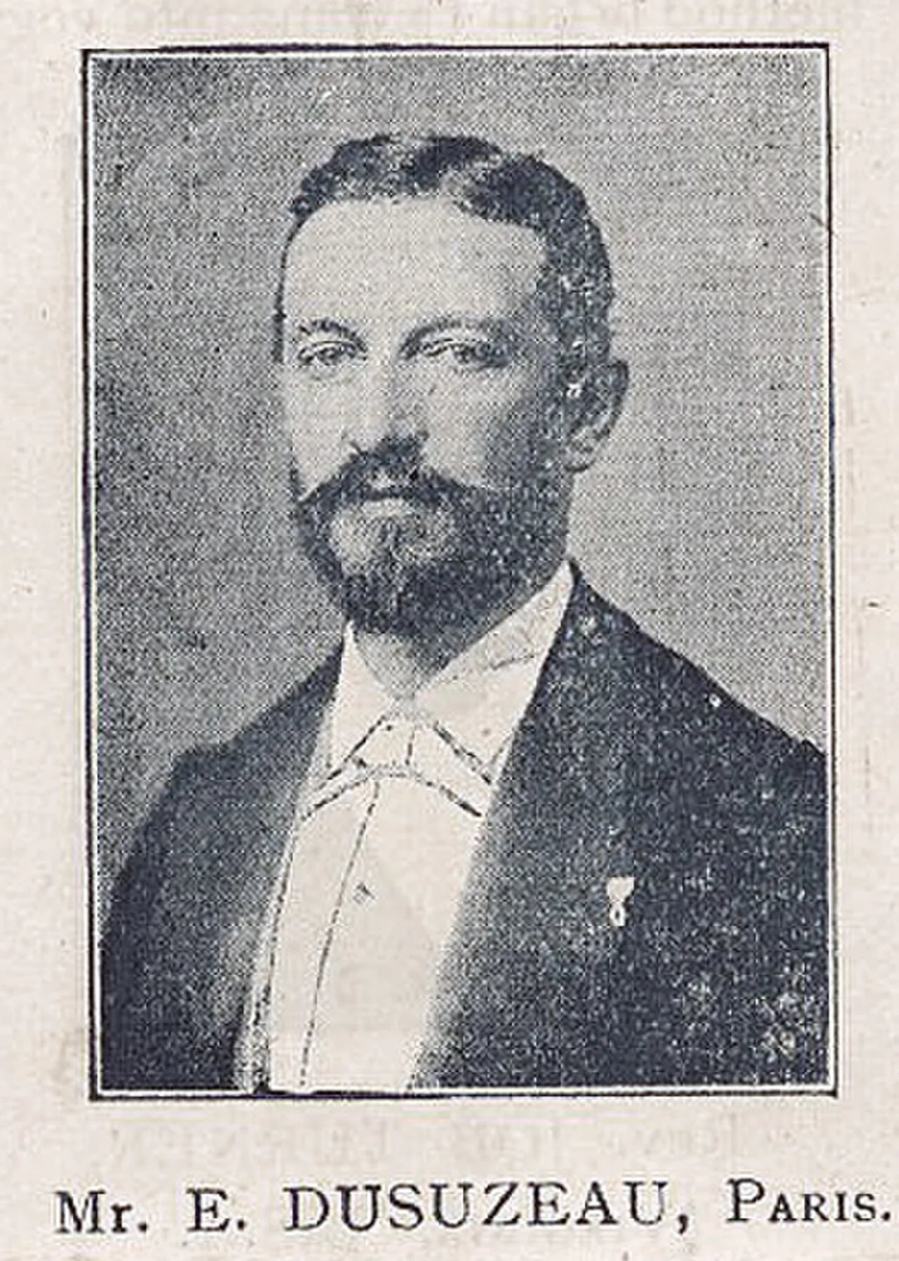 Porträt von Ernest Dusuzeau (1846–1917) – Gedenkseite