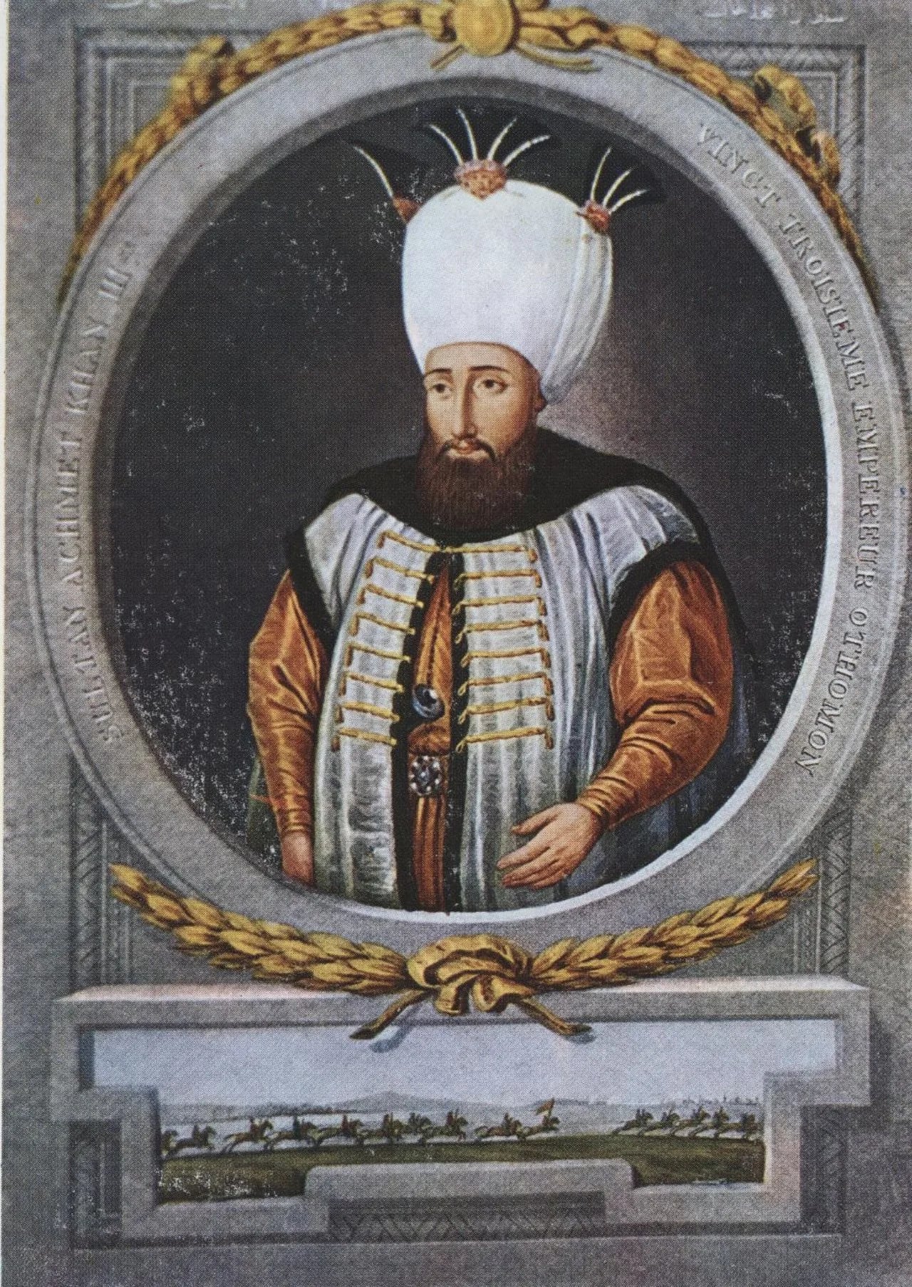 Porträt von Ahmed III. (1673–1736) – Gedenkseite
