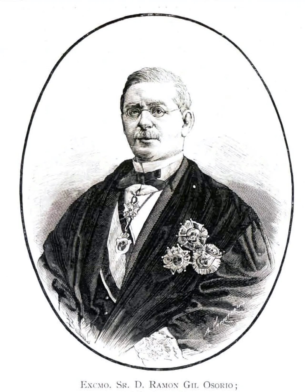 Porträt von Ramón Gil Osorio (1813–1880) – Gedenkseite