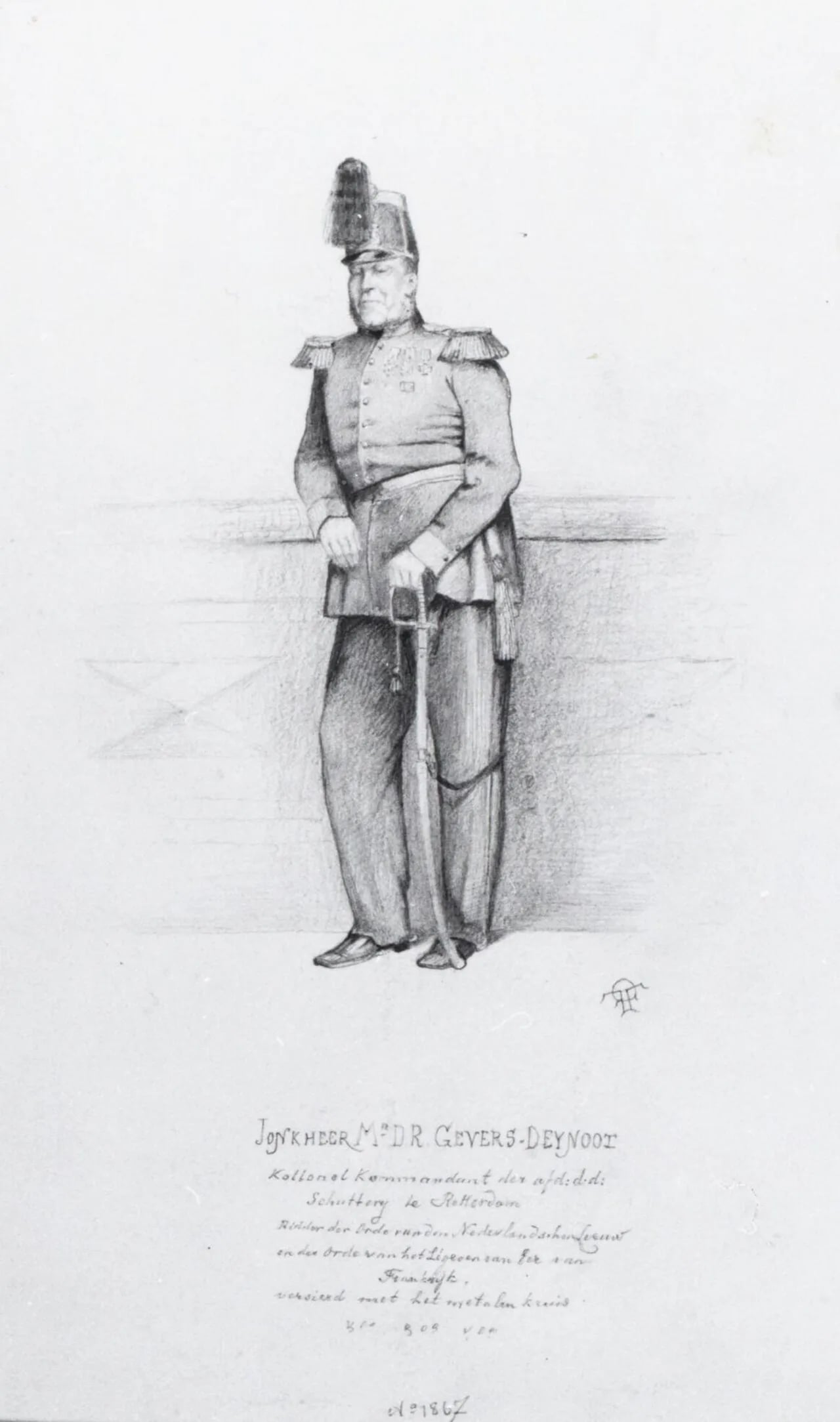 Porträt von Dirk Rudolph Gevers Deynoot (1807–1877) – Gedenkseite