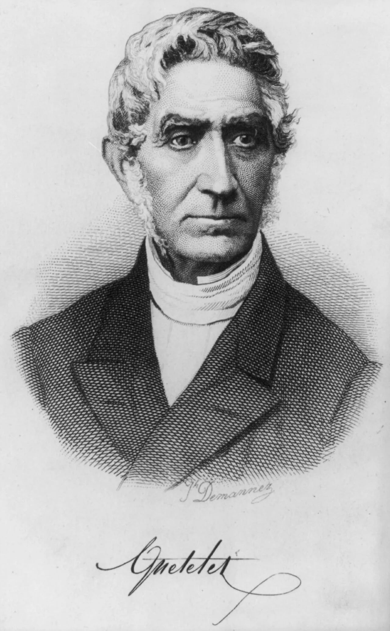 Porträt von Adolphe Quetelet (1796–1874) – Gedenkseite