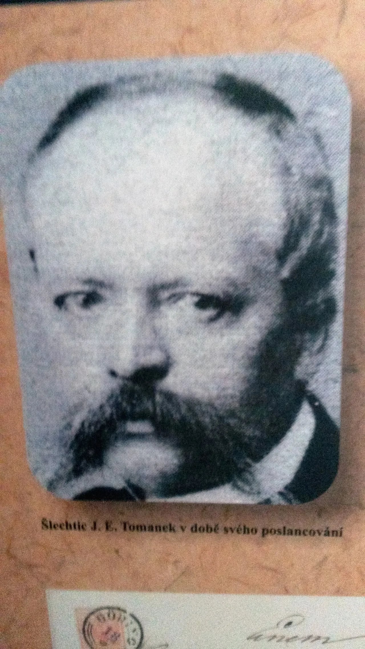 Porträt von Johann Tomanek Edler von Beyerfels (1818–1876) – Gedenkseite