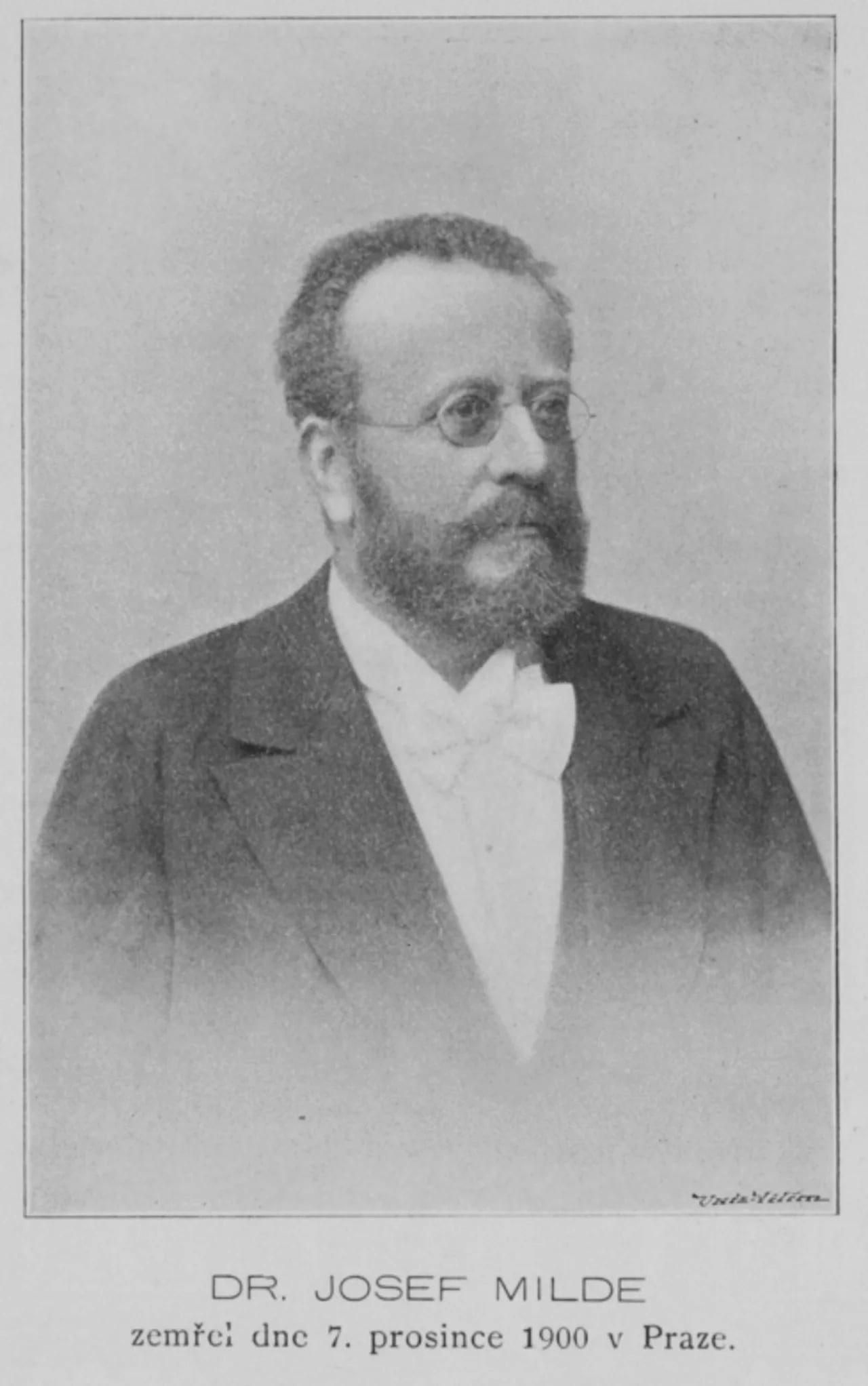 Portrait of Josef Milde (1839–1900) – memorial page