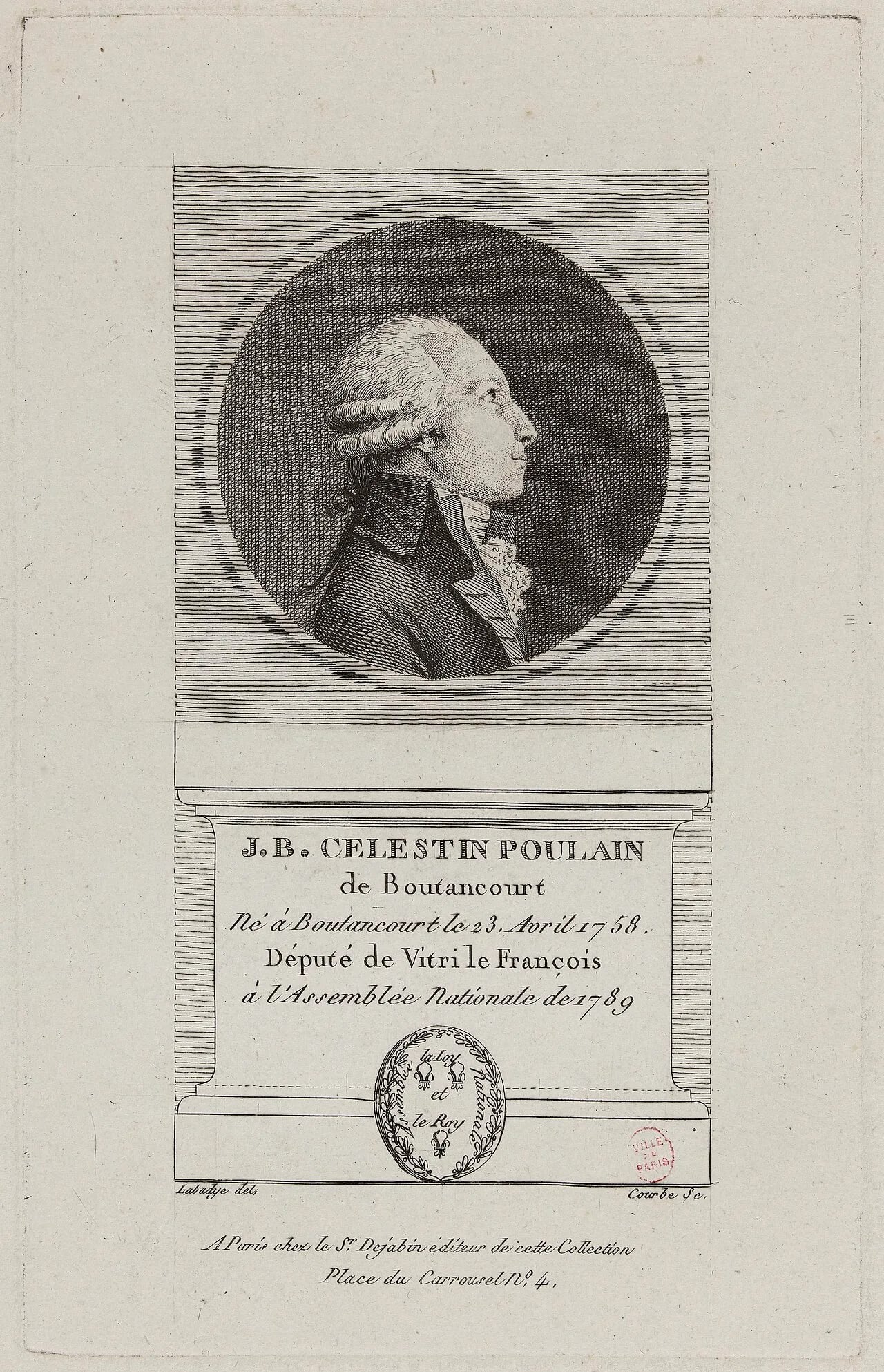 Portrait of Jean-Baptiste Celestin Poulain de Boutancourt (1758–1802) – memorial page