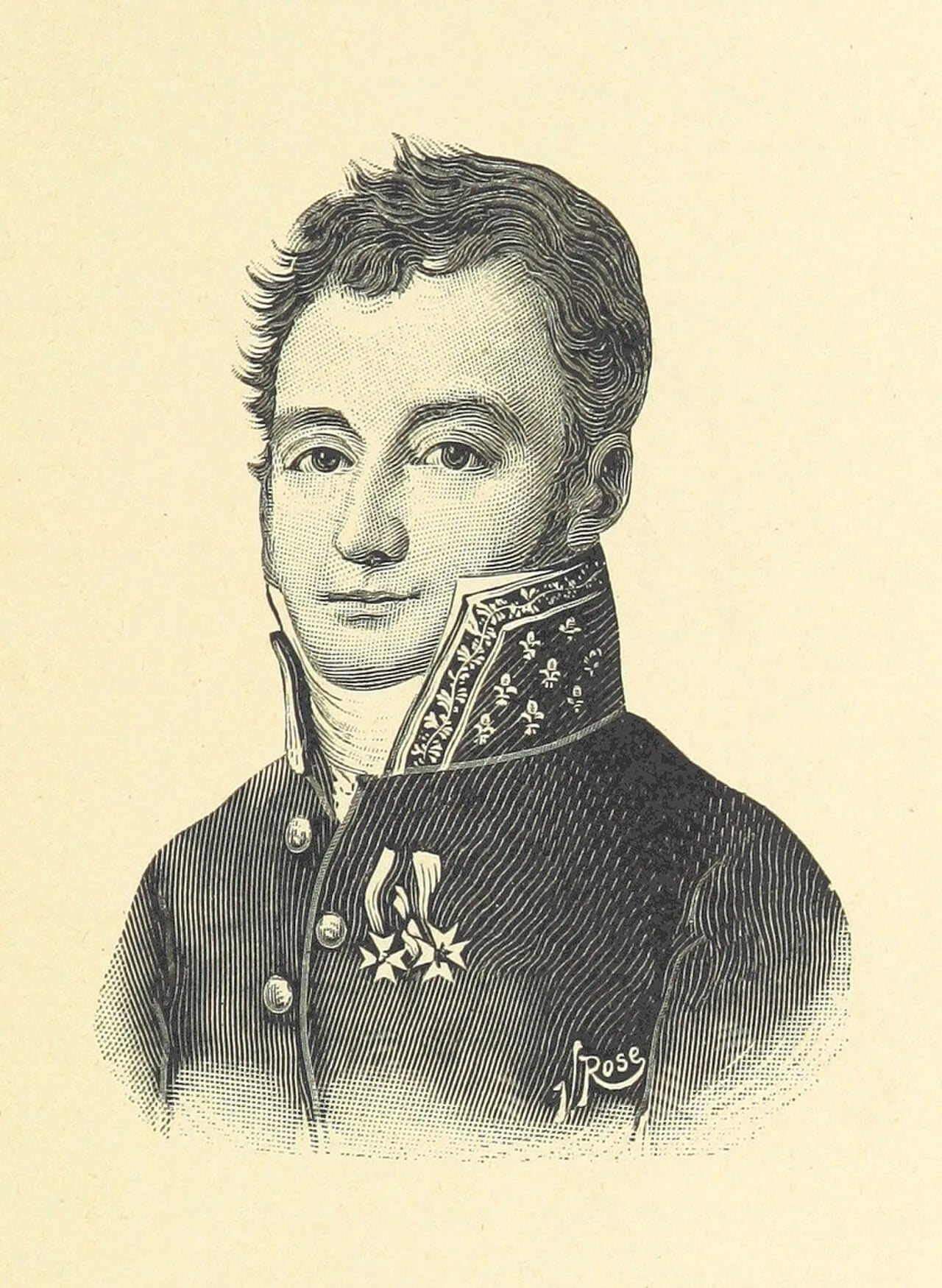 Porträt von Jean-Baptiste, Louis Amarithon De Montfleury (1772–1859) – Gedenkseite