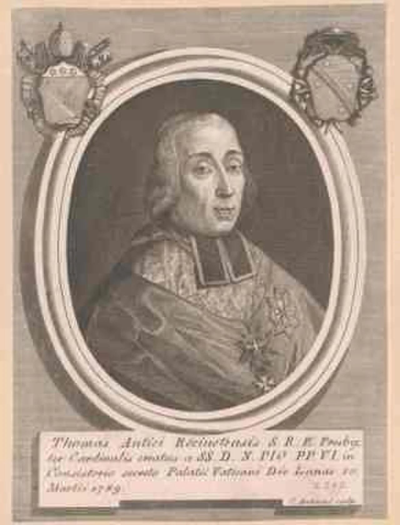 Porträt von Tommaso Antici (1731–1812) – Gedenkseite