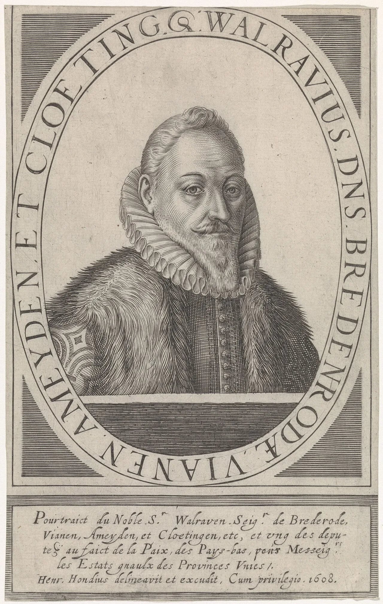 Porträt von Walraven III van Brederode (1547–1614) – Gedenkseite