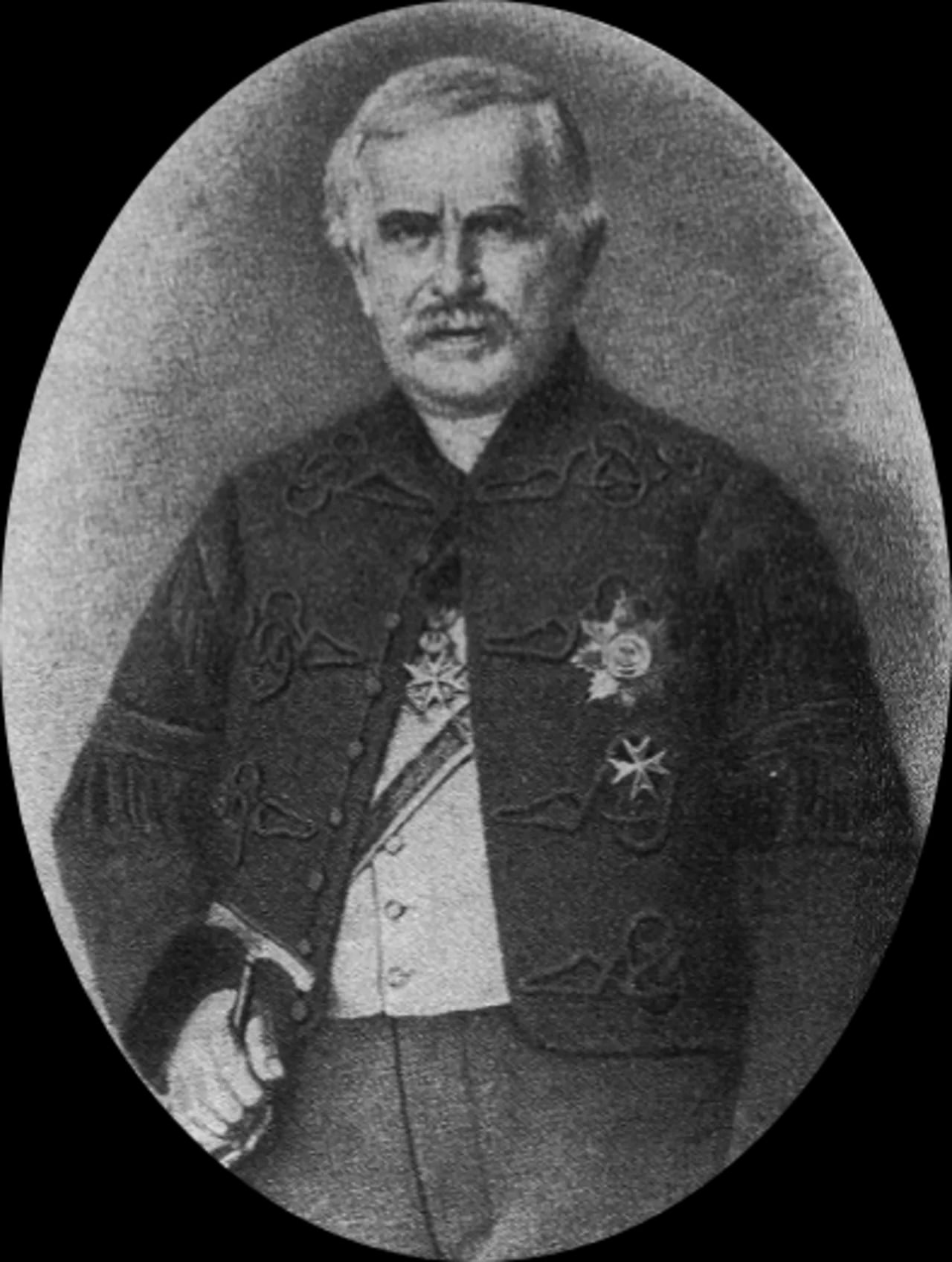 Porträt von Otto Ludwig Krug von Nidda (1810–1885) – Gedenkseite