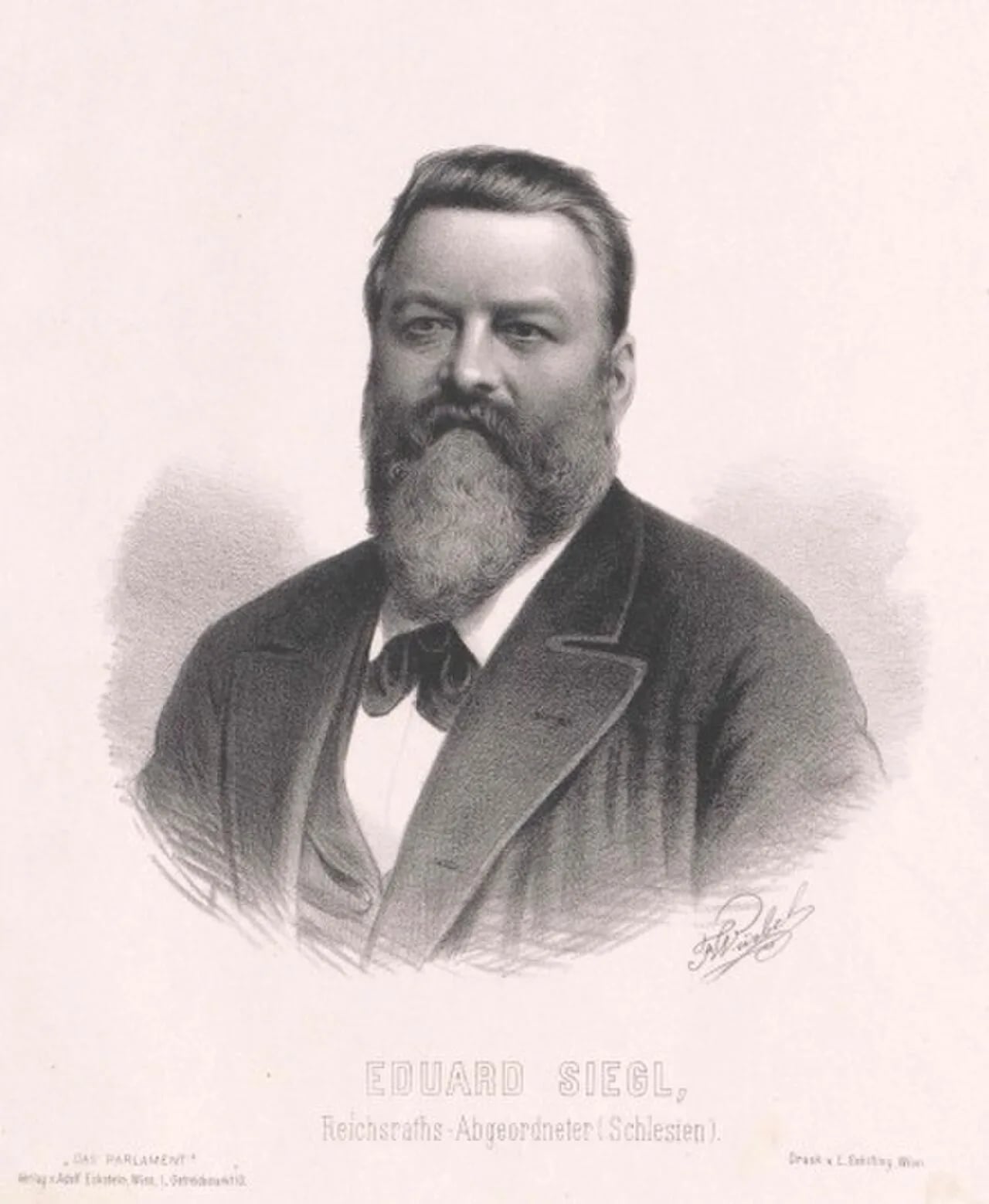 Porträt von Eduard Siegl (1831–1889) – Gedenkseite