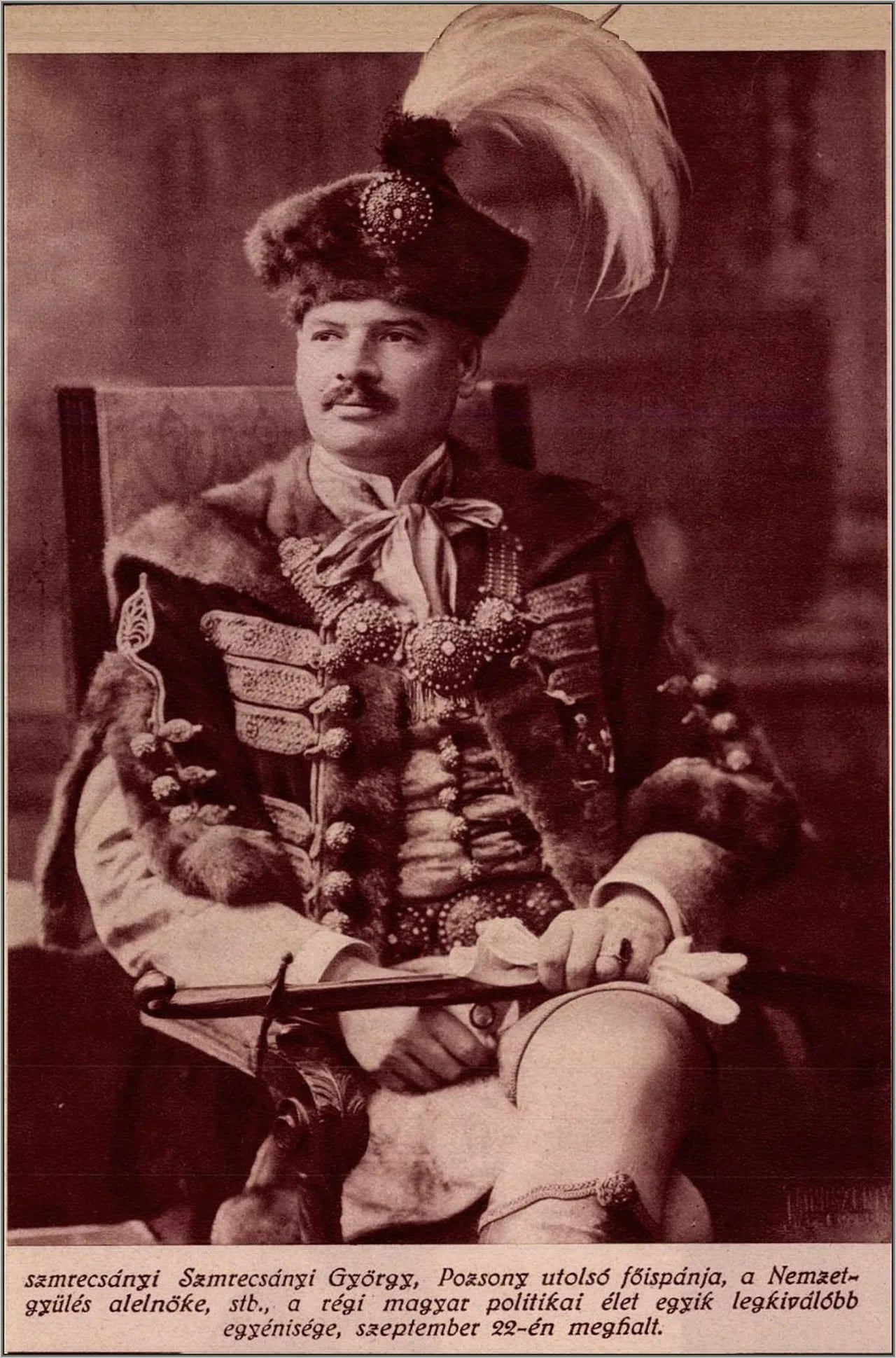Portrait of György Szmrecsányi (1876–1932) – memorial page