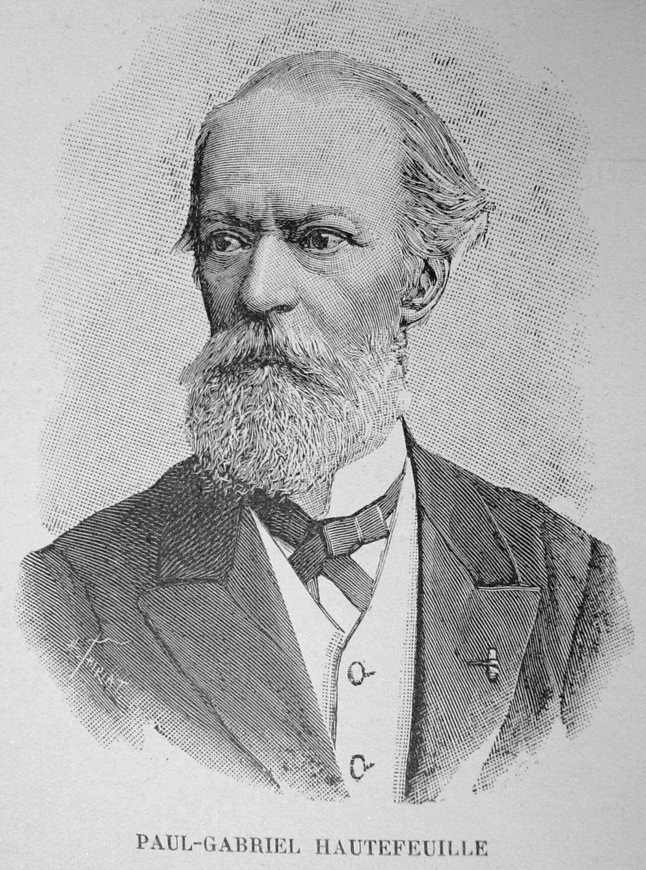 Porträt von Paul Hautefeuille (1836–1902) – Gedenkseite