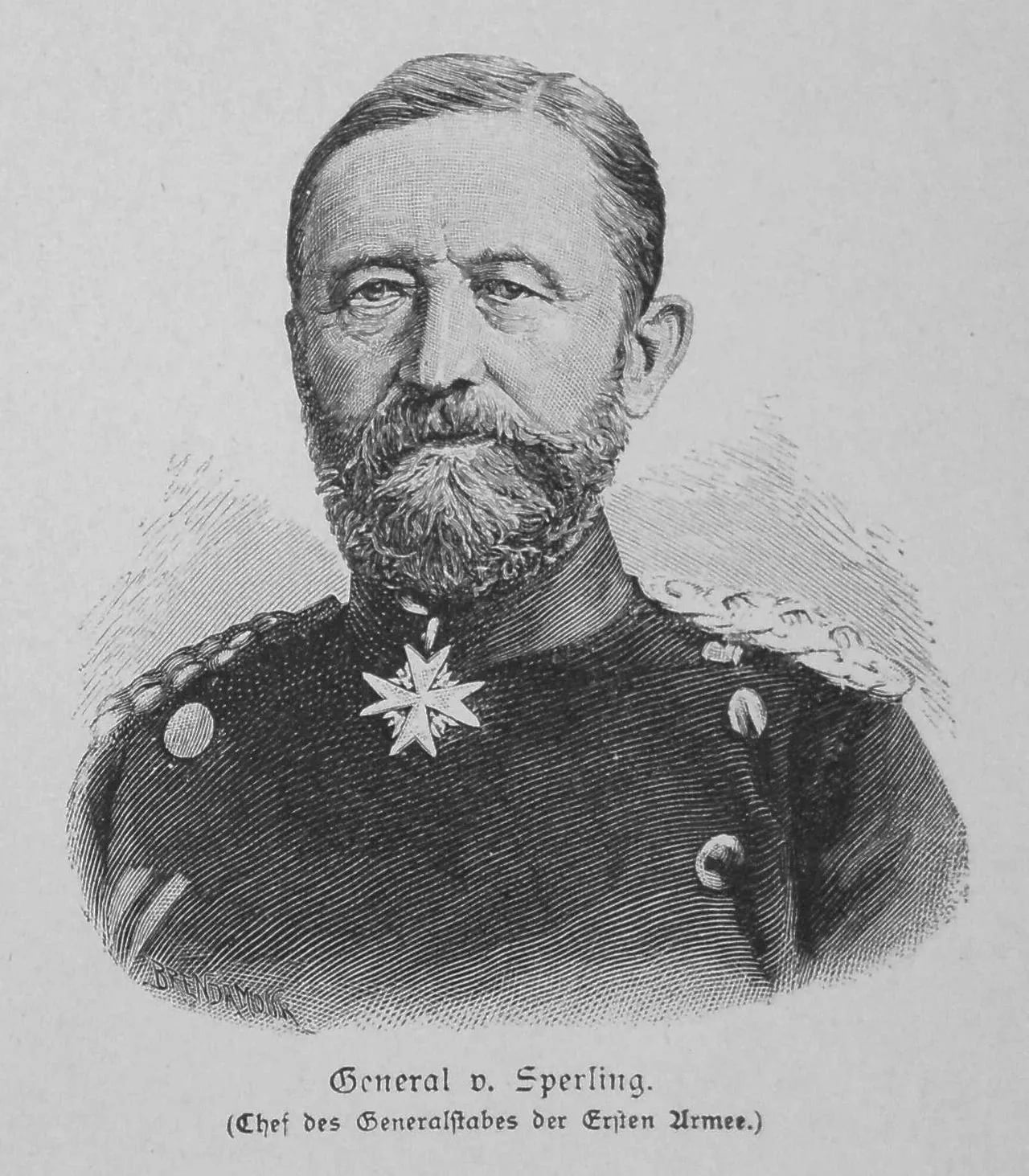 Porträt von Oskar von Sperling (1814–1872) – Gedenkseite