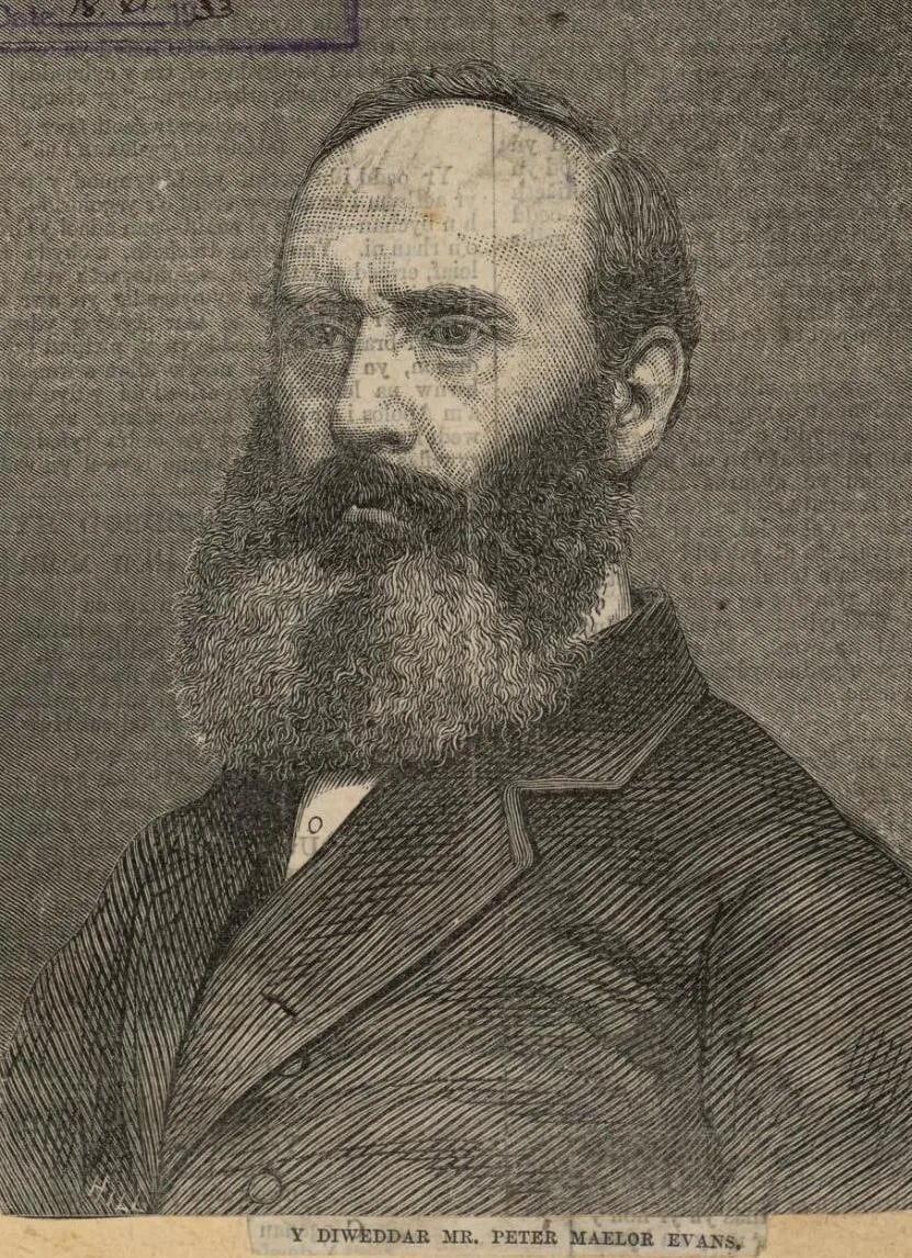 Portrait of Peter Maelor Evans (1817–1878) – memorial page