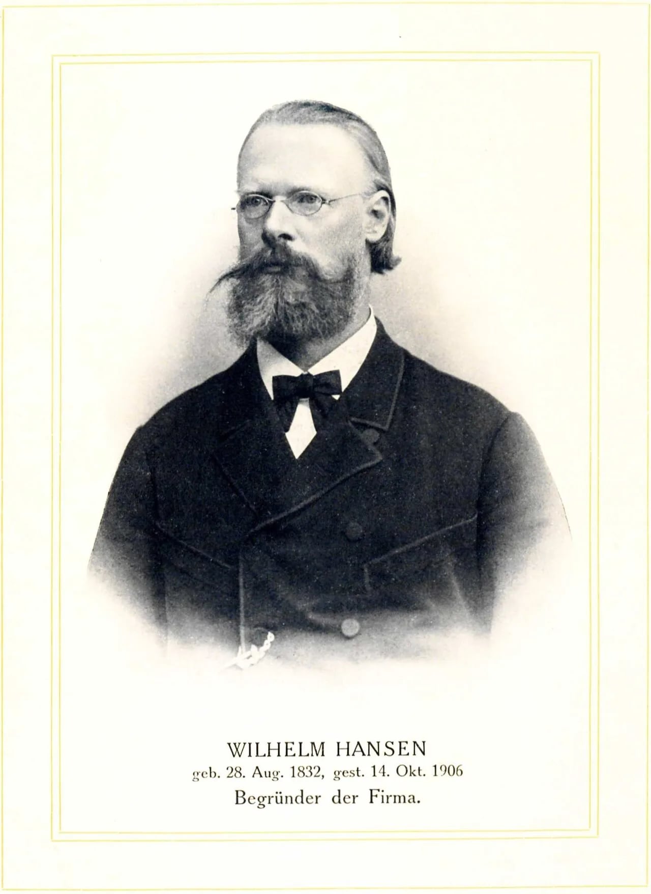 Portrait of Wilhelm Hansen (1832–1906) – memorial page