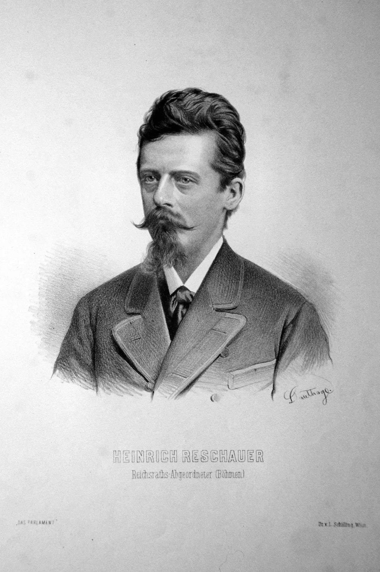 Porträt von Heinrich Reschauer (1838–1888) – Gedenkseite