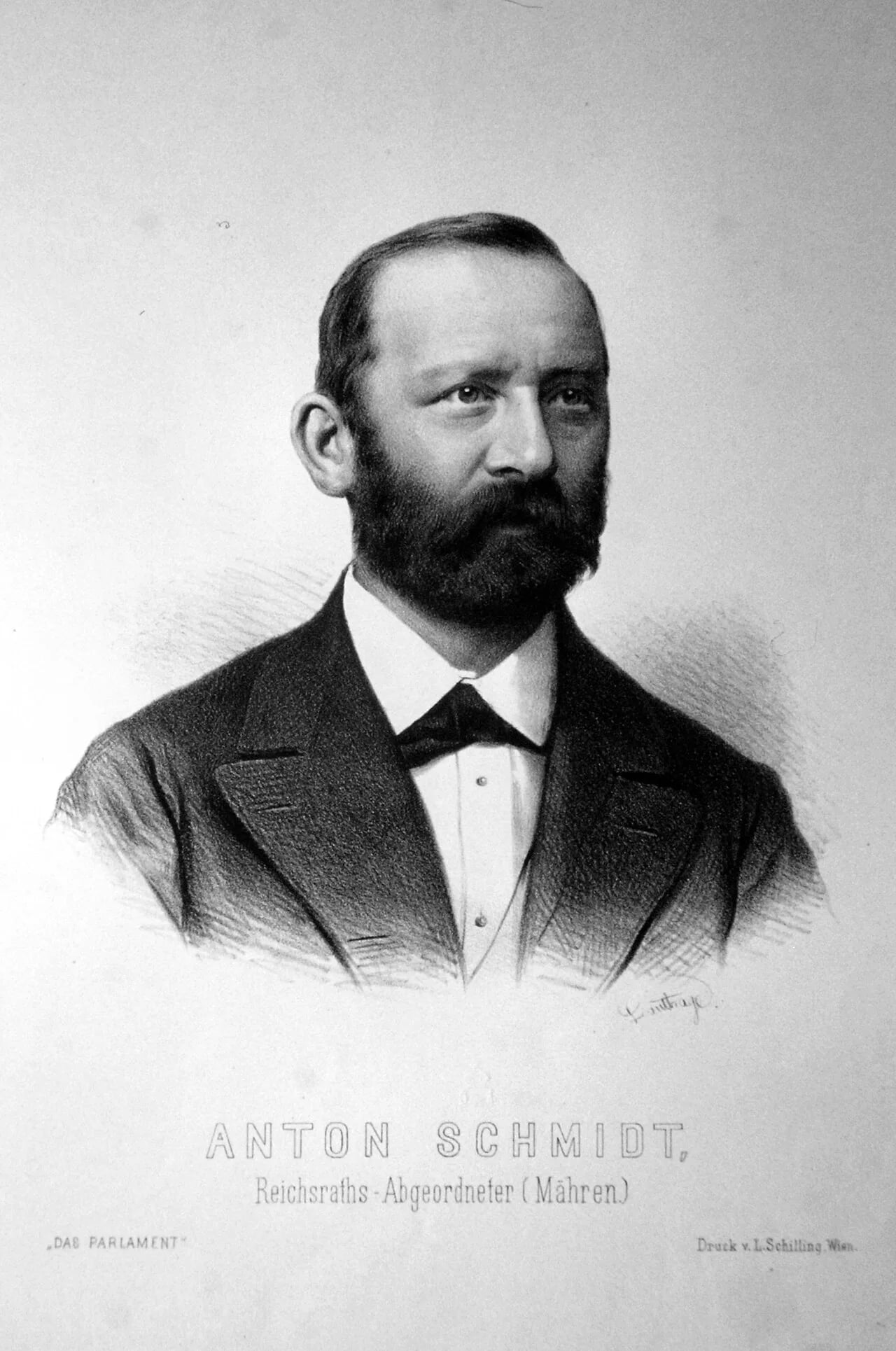 Porträt von Anton Schmidt (1826–1892) – Gedenkseite