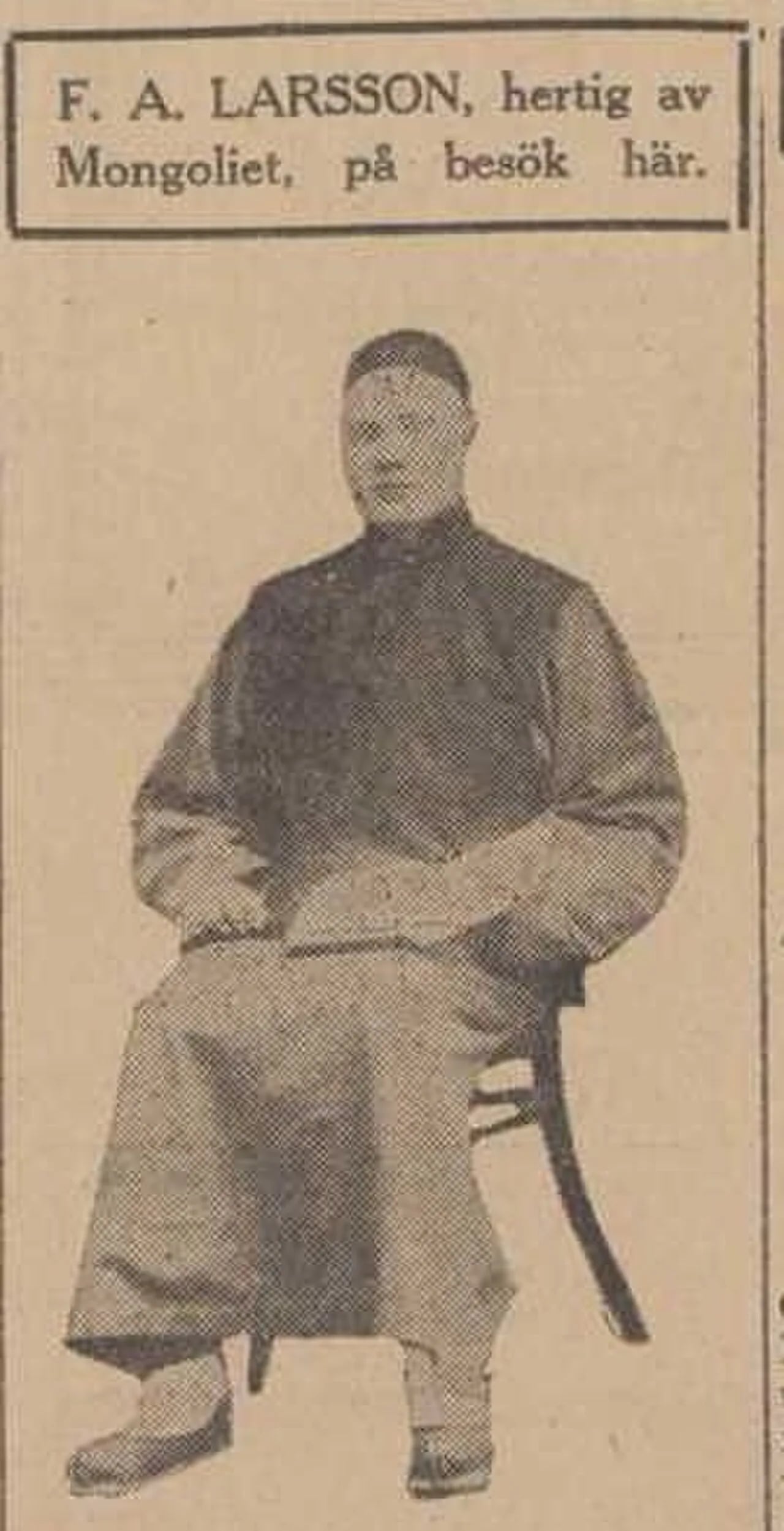 Porträt von Frans August Larson (1870–1957) – Gedenkseite