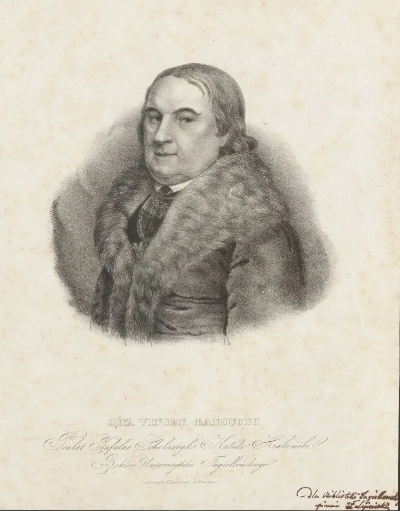 Porträt von Józef Wincenty Łańcucki (1756–1841) – Gedenkseite