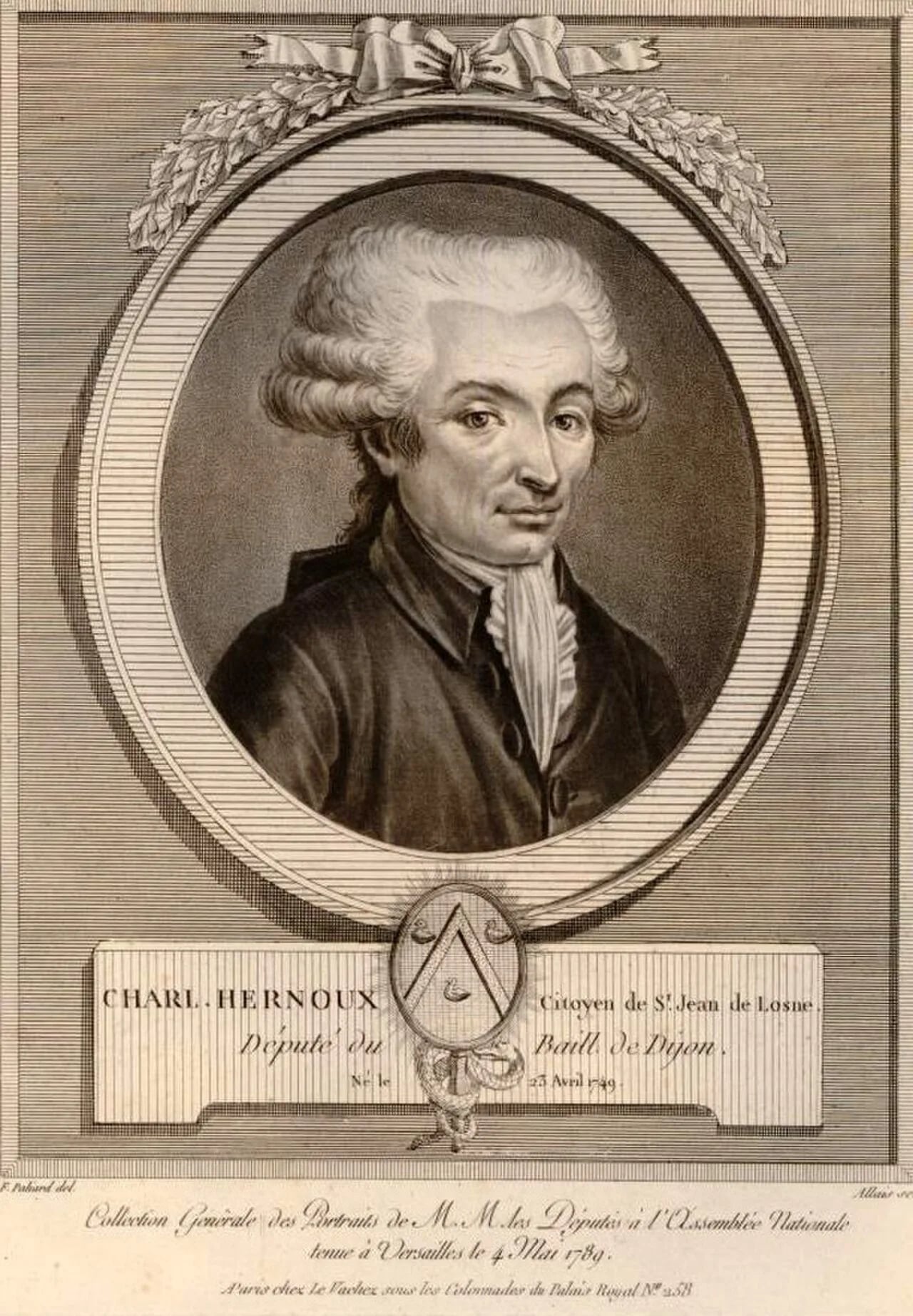 Porträt von Charles Hernoux (1749–1806) – Gedenkseite