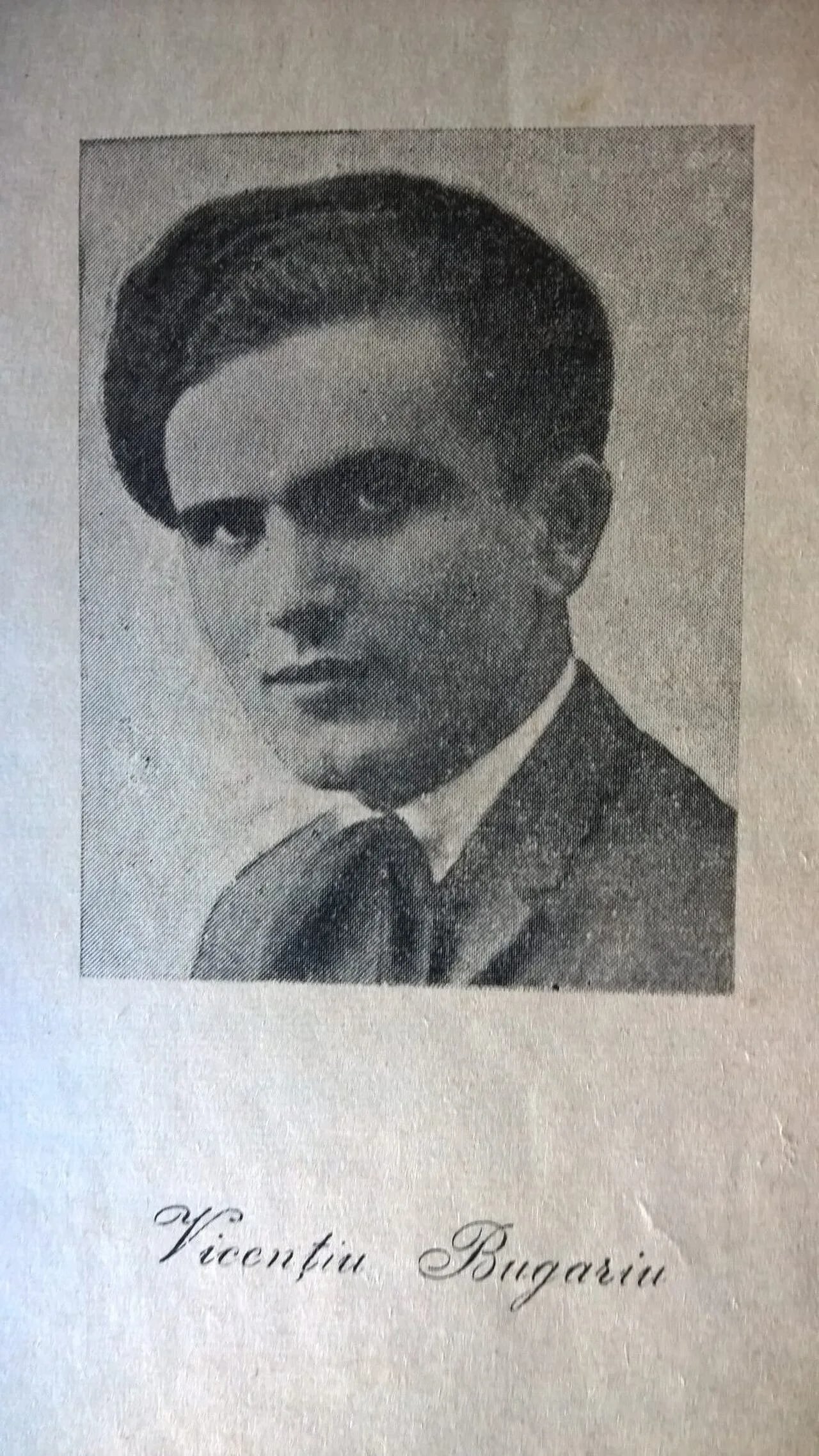 Portrait of Vicențiu Bugariu (1908–1932) – memorial page