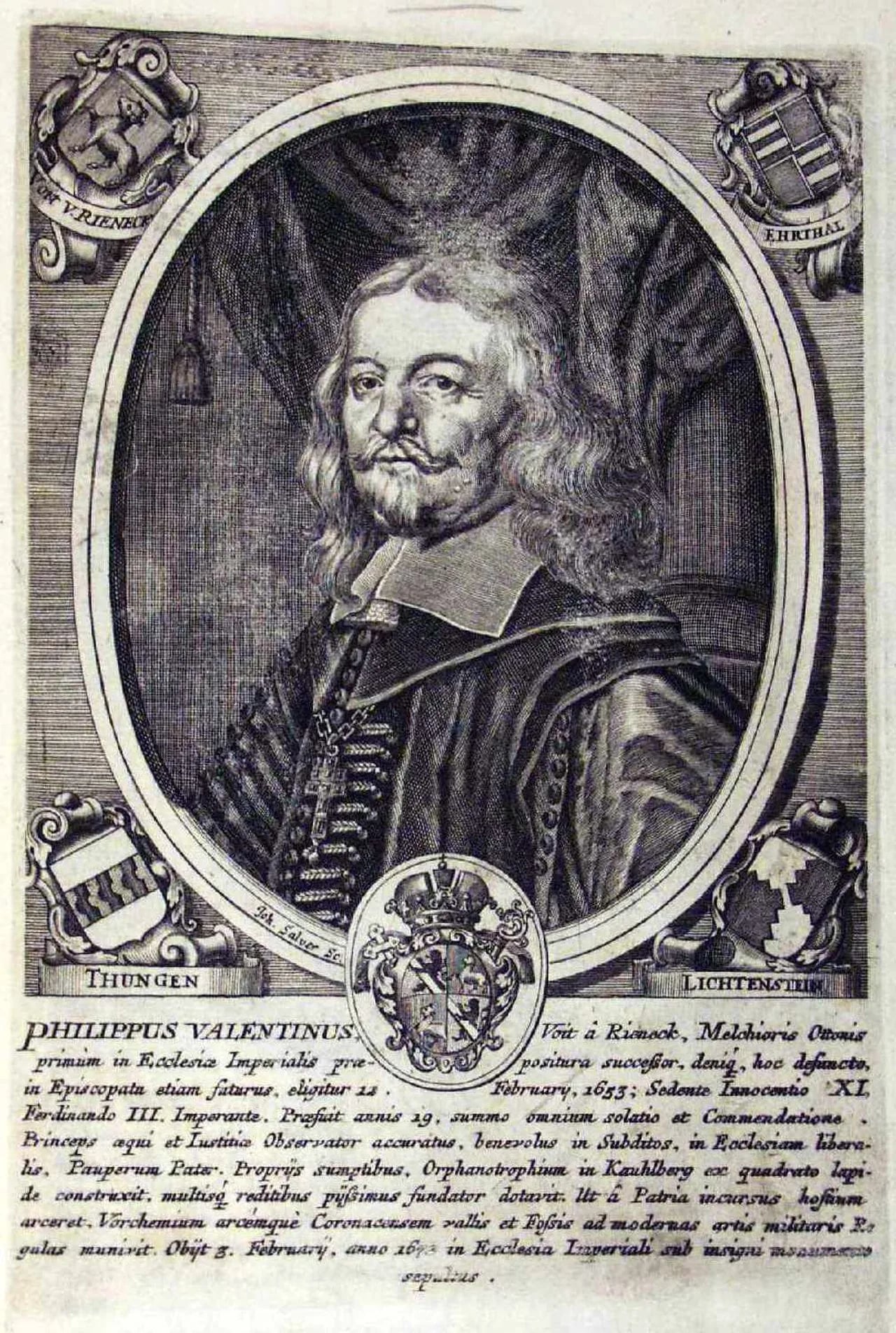 Portrait of Philipp Valentin Voit von Rieneck (1612–1672) – memorial page