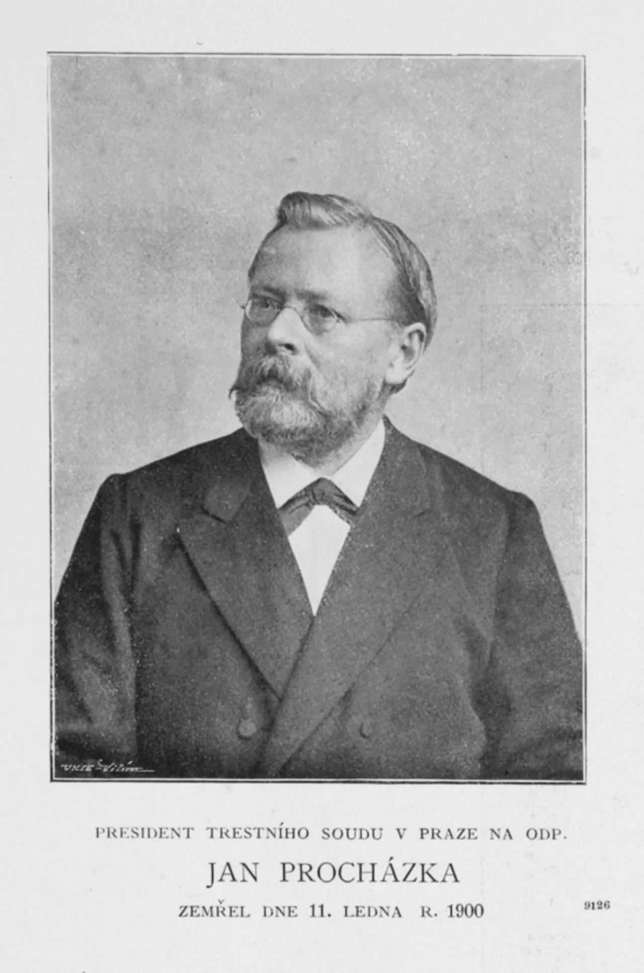 Portrait of Jan Procházka (1832–1900) – memorial page