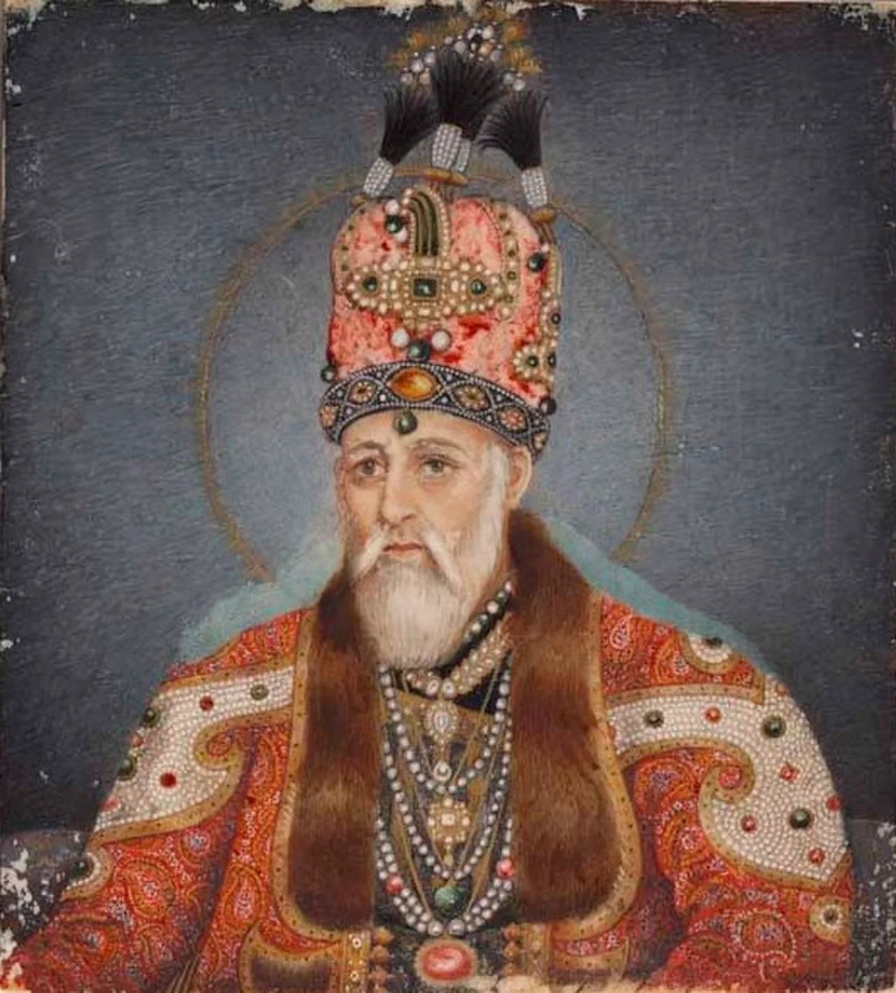 Porträt von Akbar Shah II. (1760–1837) – Gedenkseite