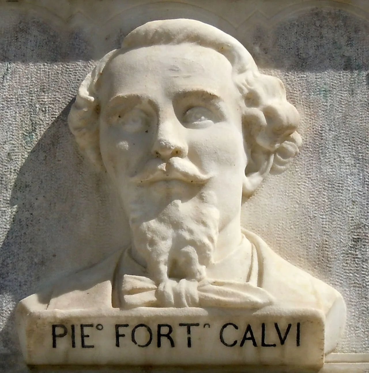 Porträt von Pietro Fortunato Calvi (1817–1855) – Gedenkseite