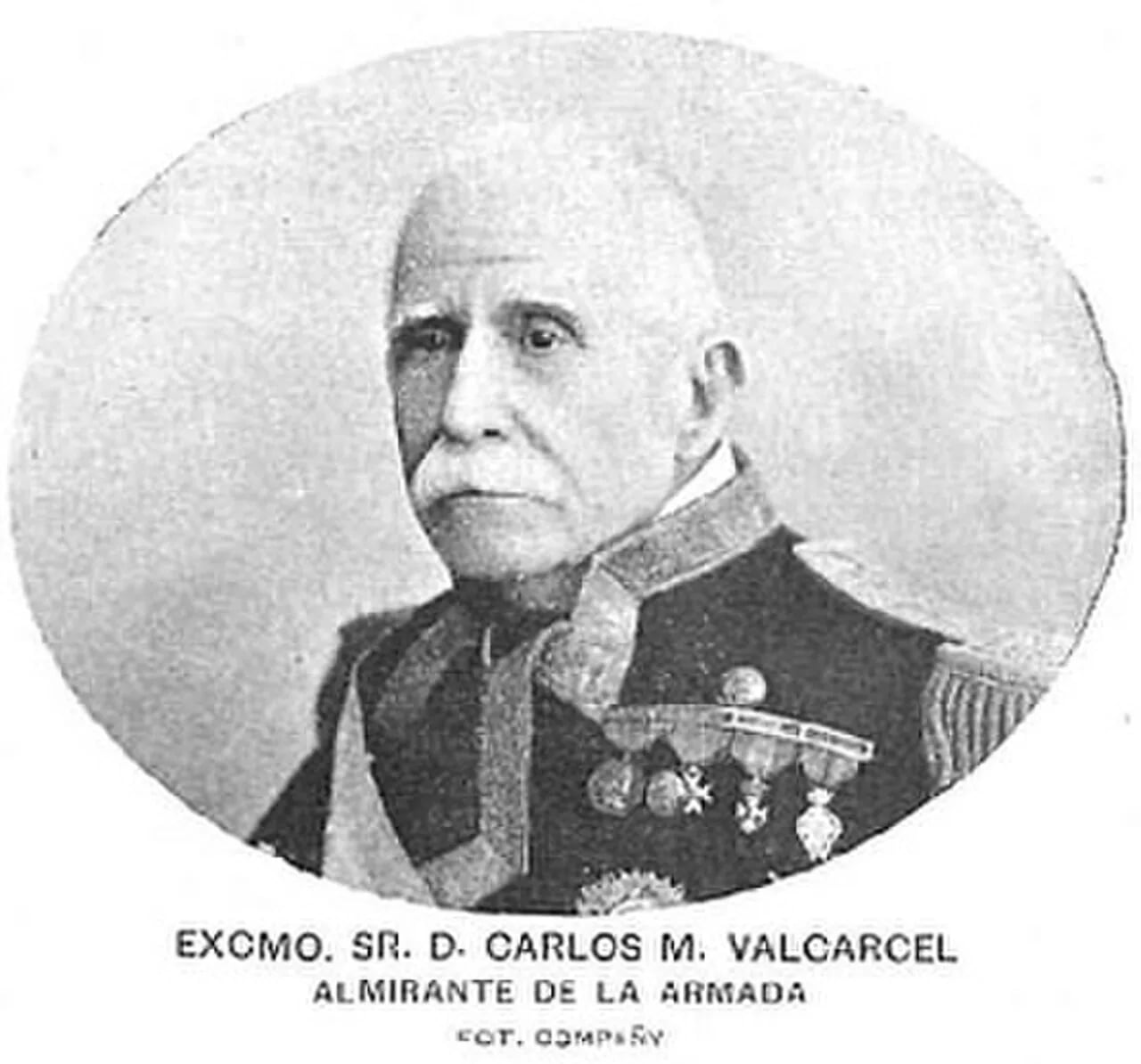 Porträt von Carlos Valcárcel y Ussel de Guimbarda (1819–1903) – Gedenkseite