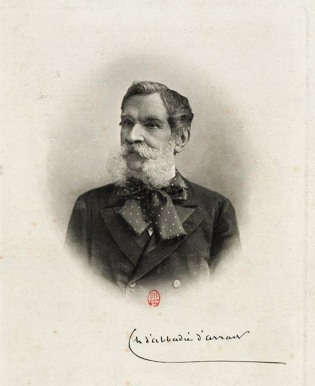 Porträt von Charles d'Abbadie d'Arrast (1821–1901) – Gedenkseite