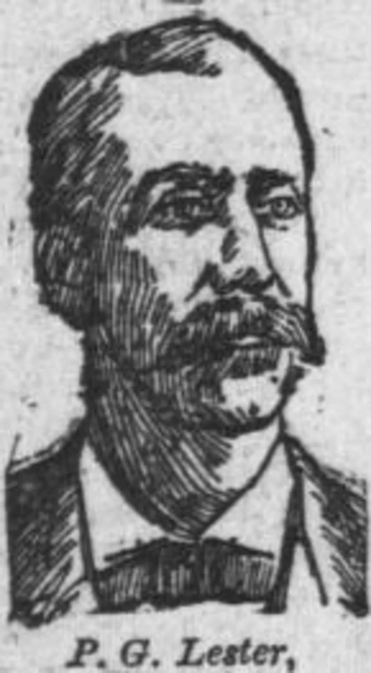 Porträt von Posey G. Lester (1850–1929) – Gedenkseite