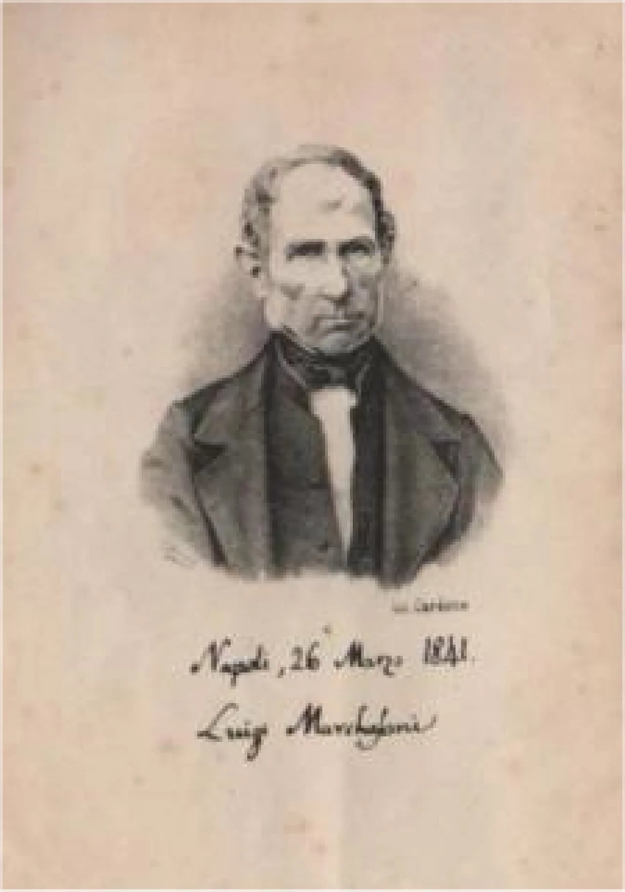 Porträt von Luigi Marchesani (1802–1870) – Gedenkseite
