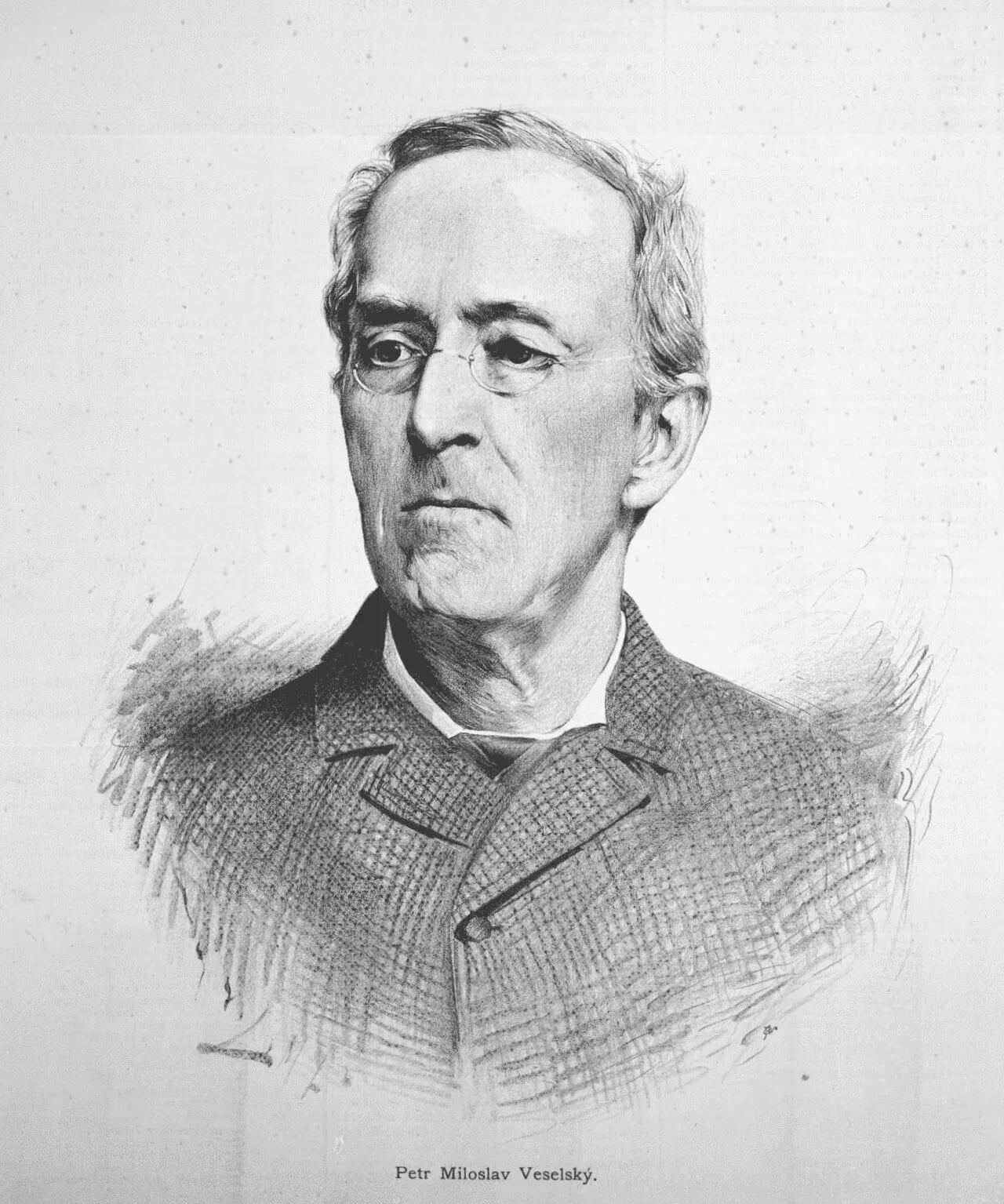 Porträt von Petr Miloslav Veselský (1810–1889) – Gedenkseite